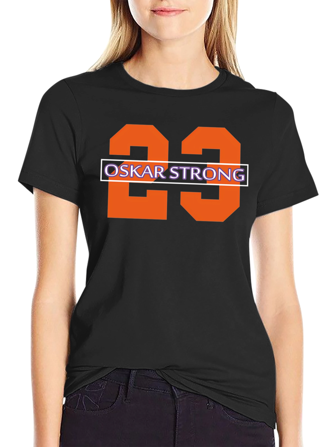 Oskar Strong Number 23 Black T-Shirt