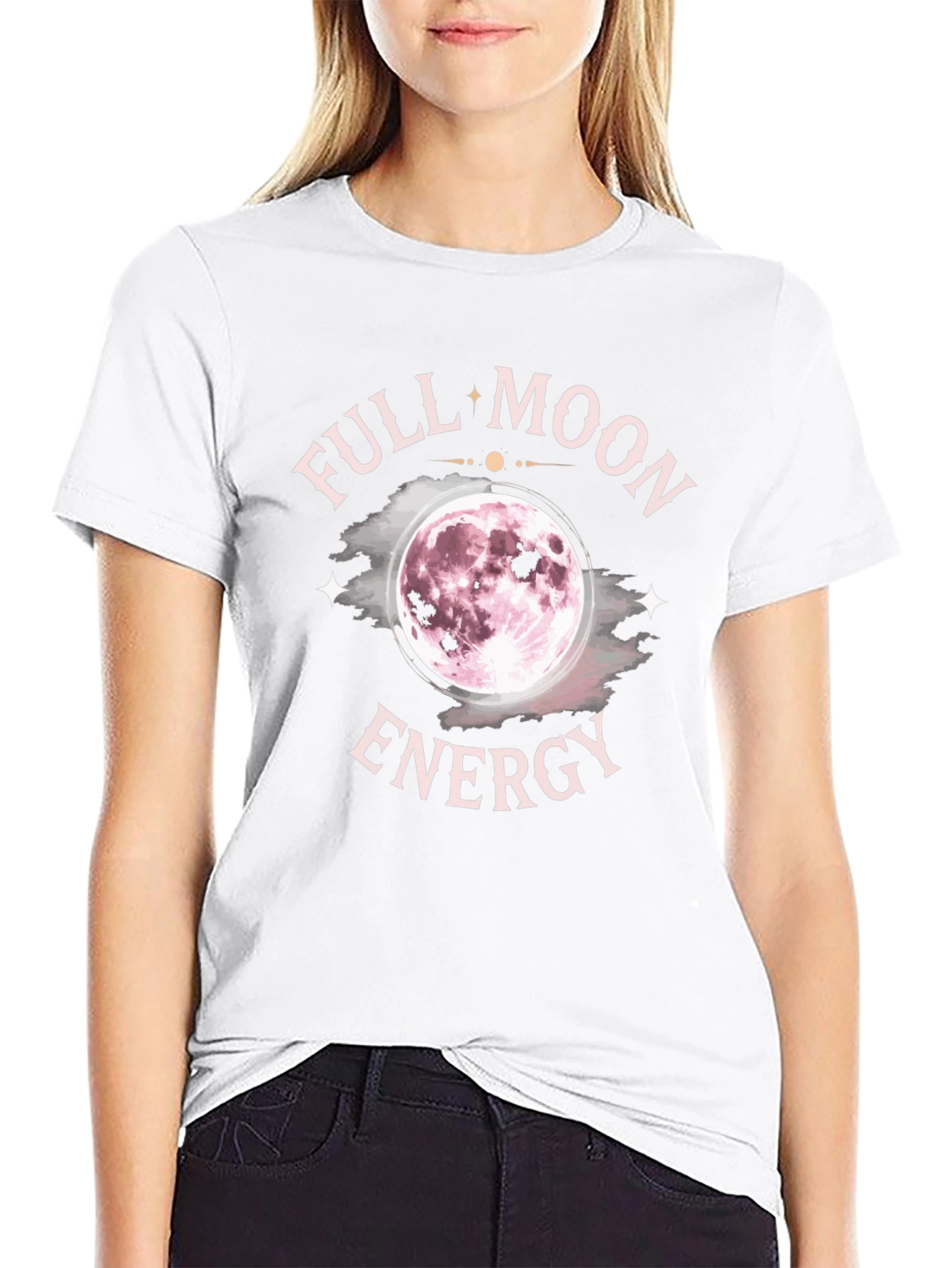 Full Moon Energy Black Graphic Tee