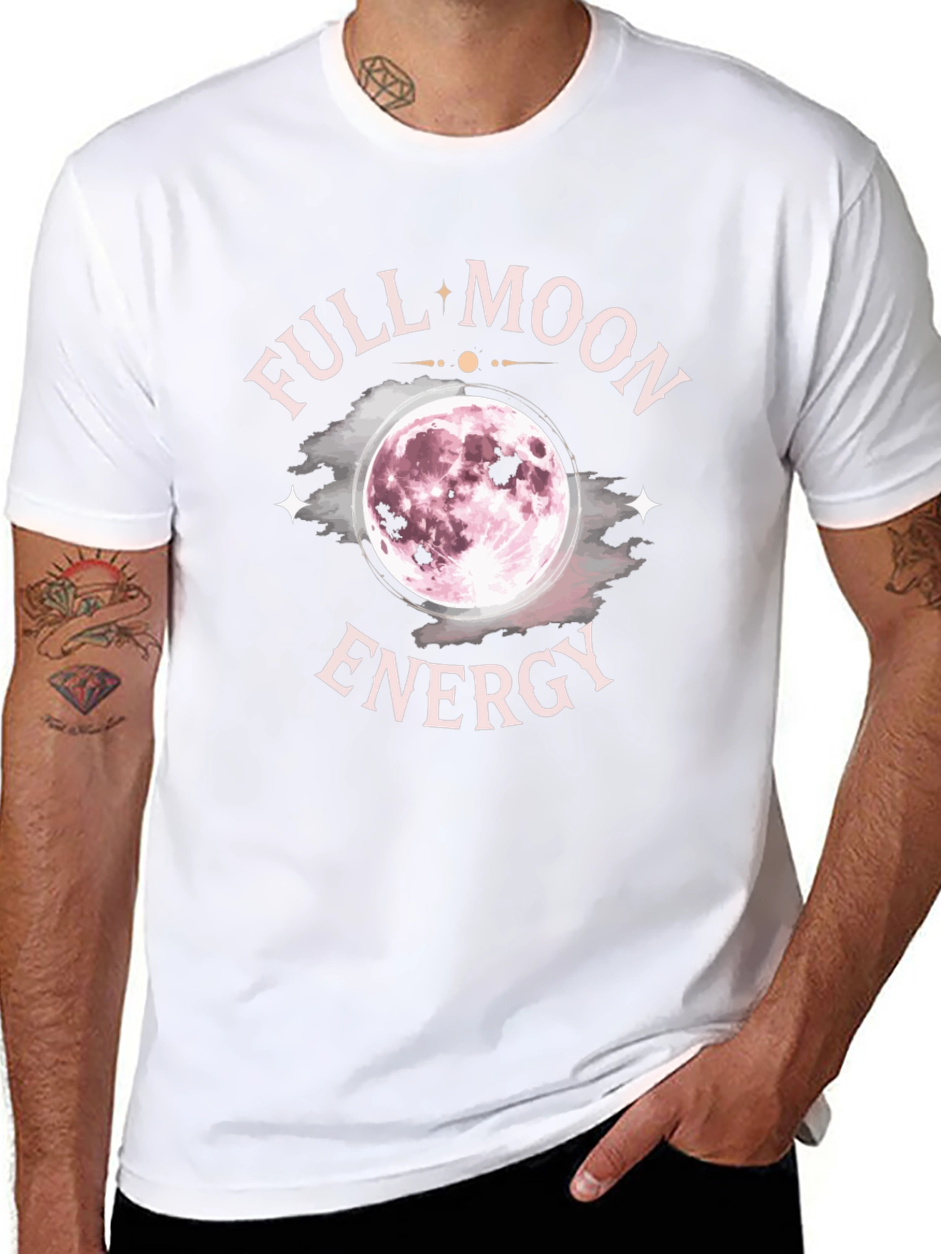Full Moon Energy Black Graphic Tee