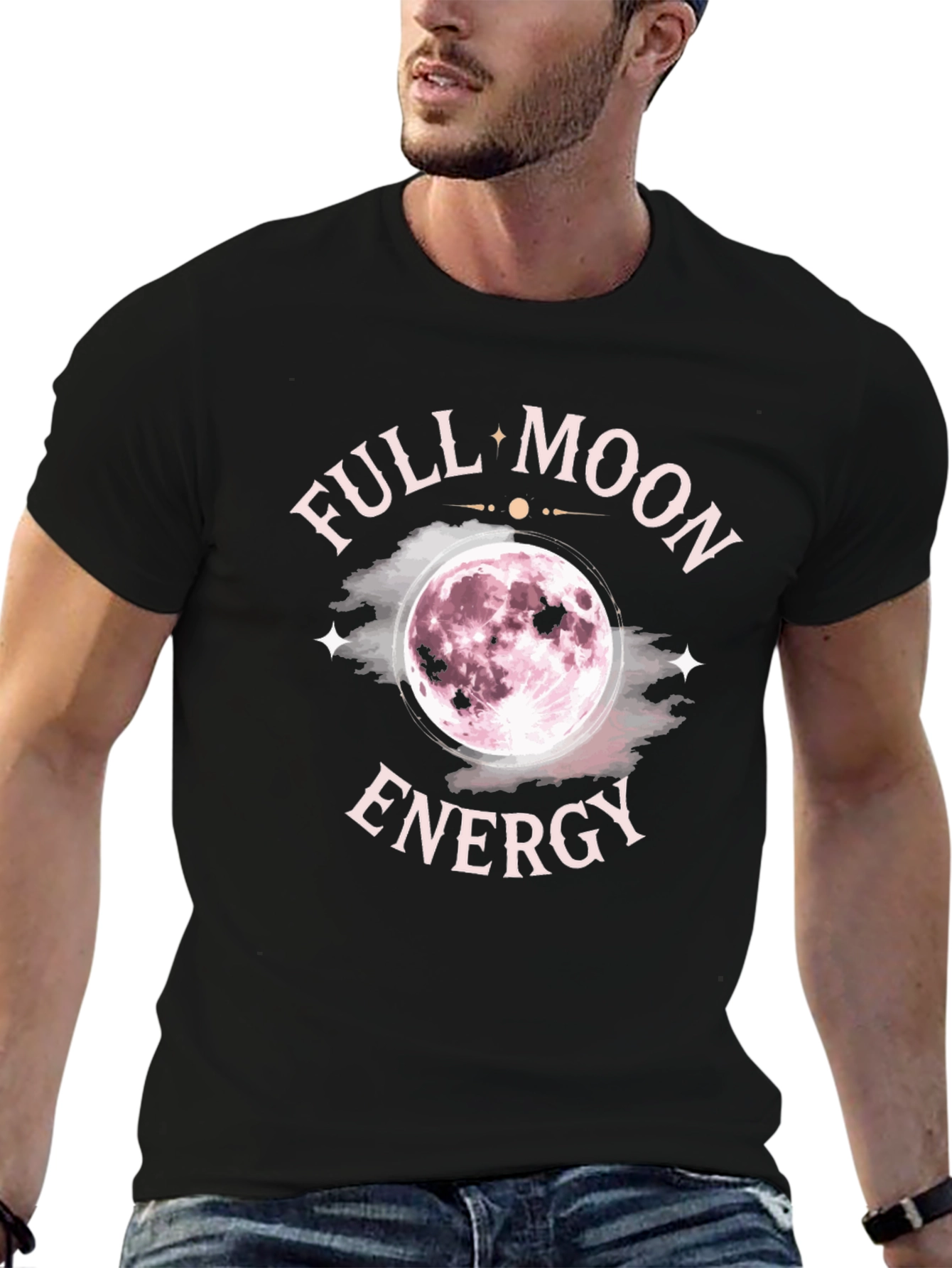 Full Moon Energy Black Graphic Tee