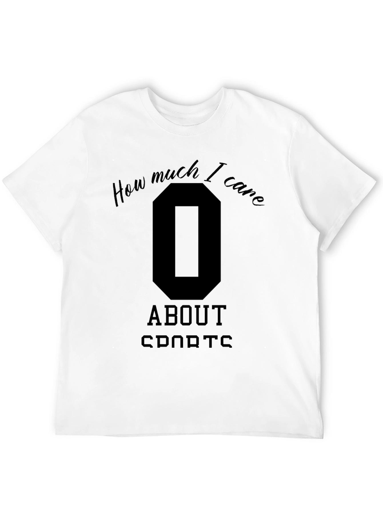 Zero Care Sports T-Shirt - Funny Graphic Tee