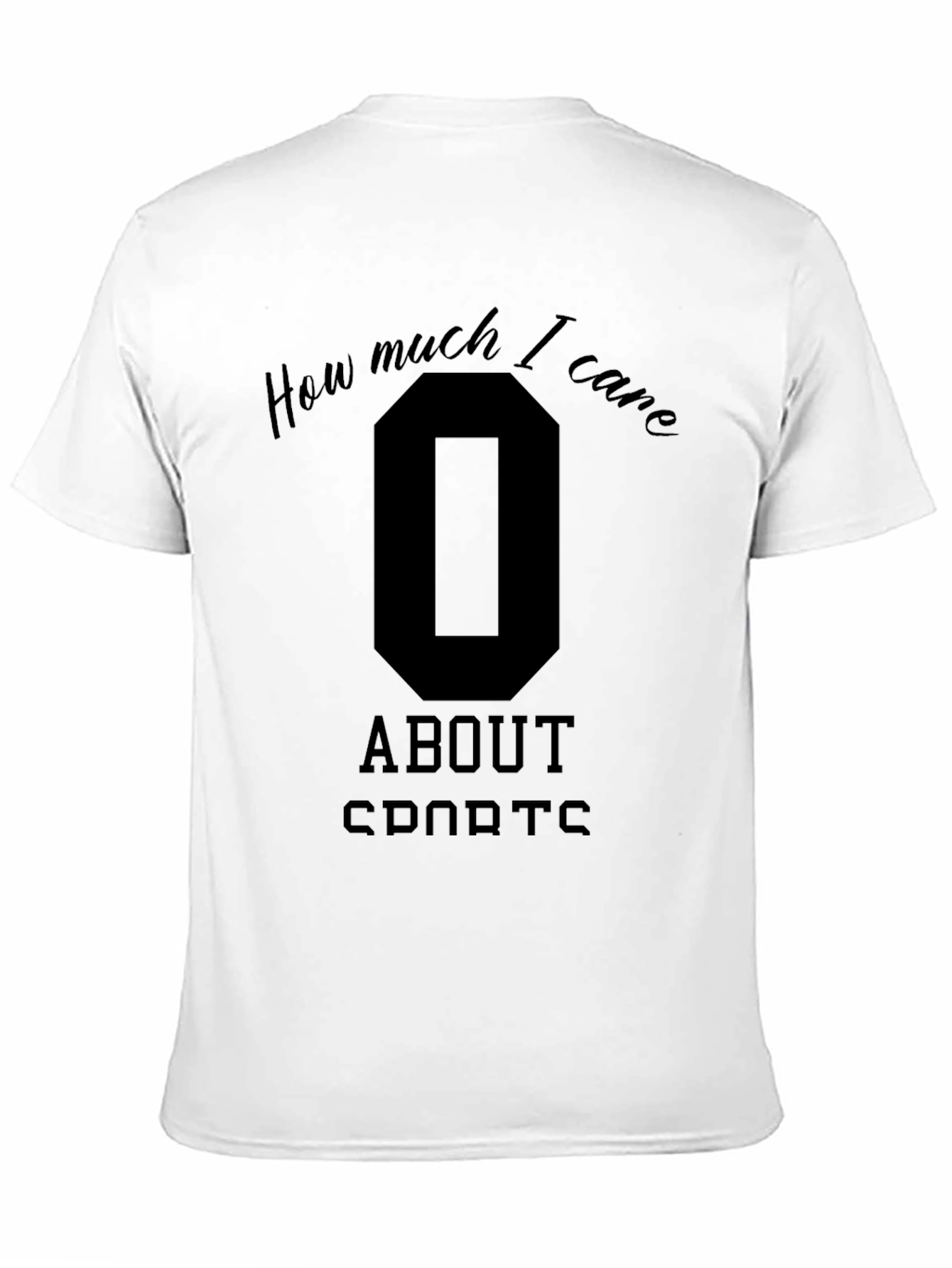 Zero Care Sports T-Shirt - Funny Graphic Tee