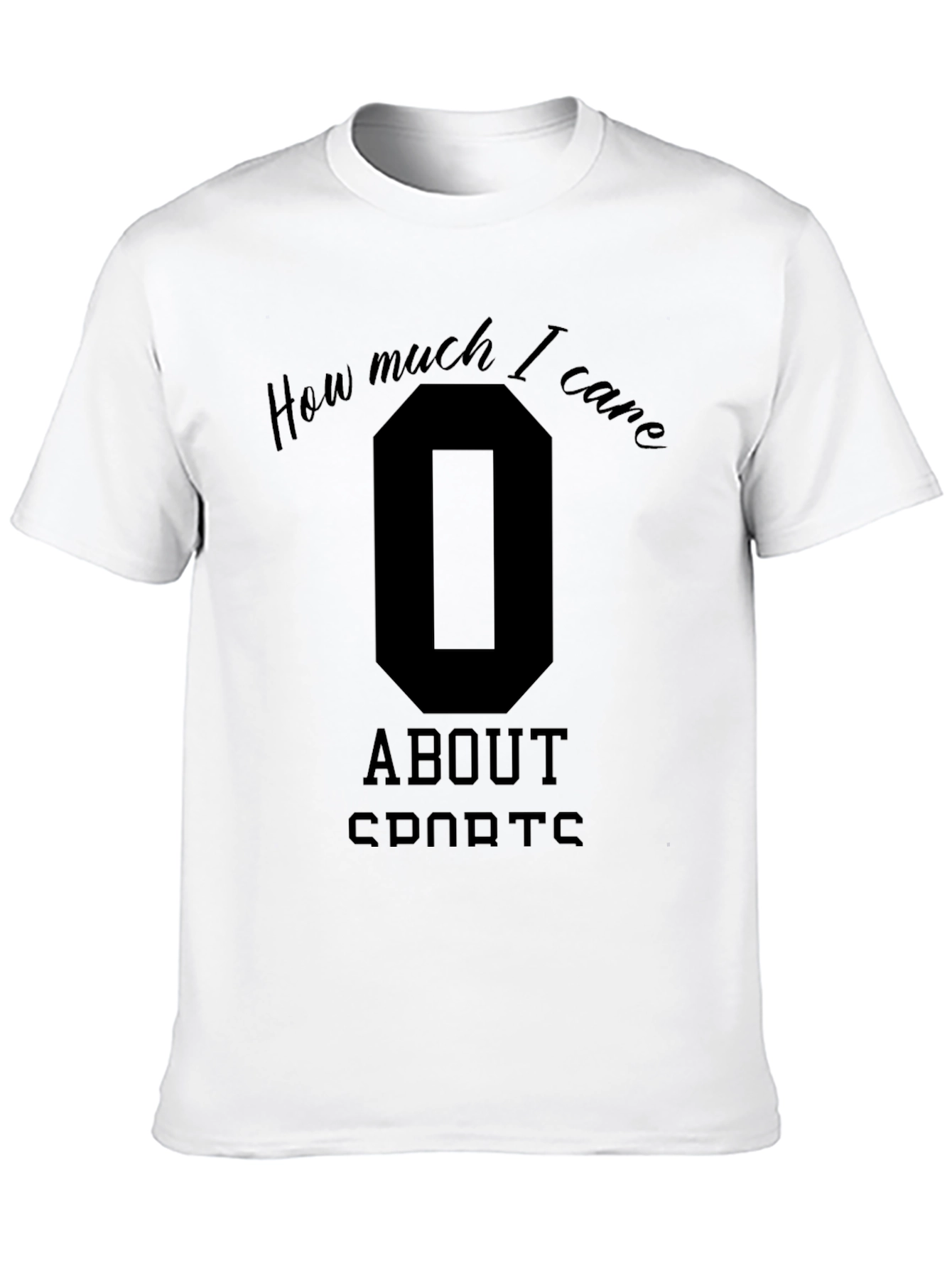 Zero Care Sports T-Shirt - Funny Graphic Tee