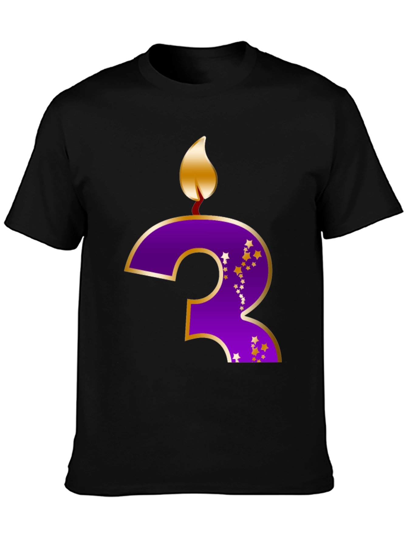 Birthday Number 3 Candle T-Shirt