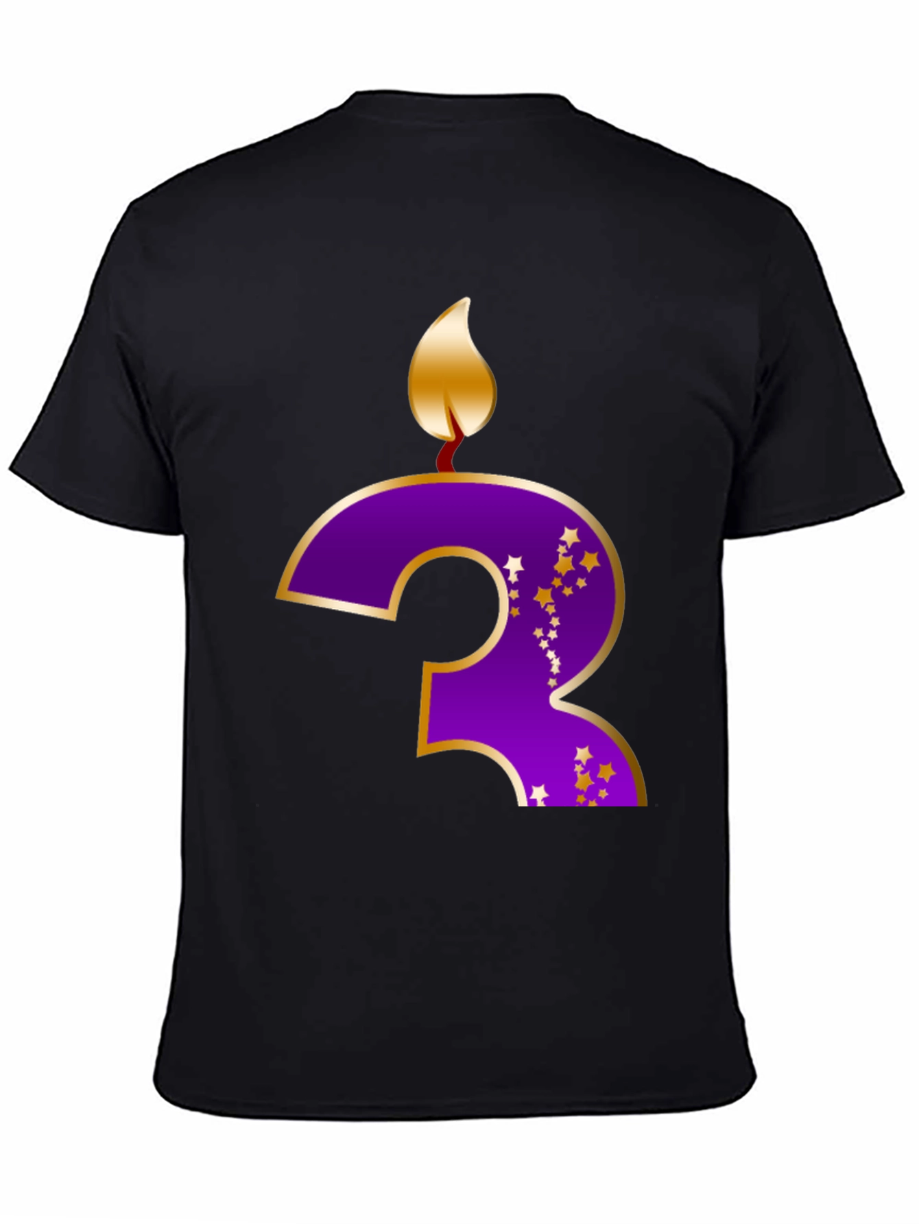 Birthday Number 3 Candle T-Shirt