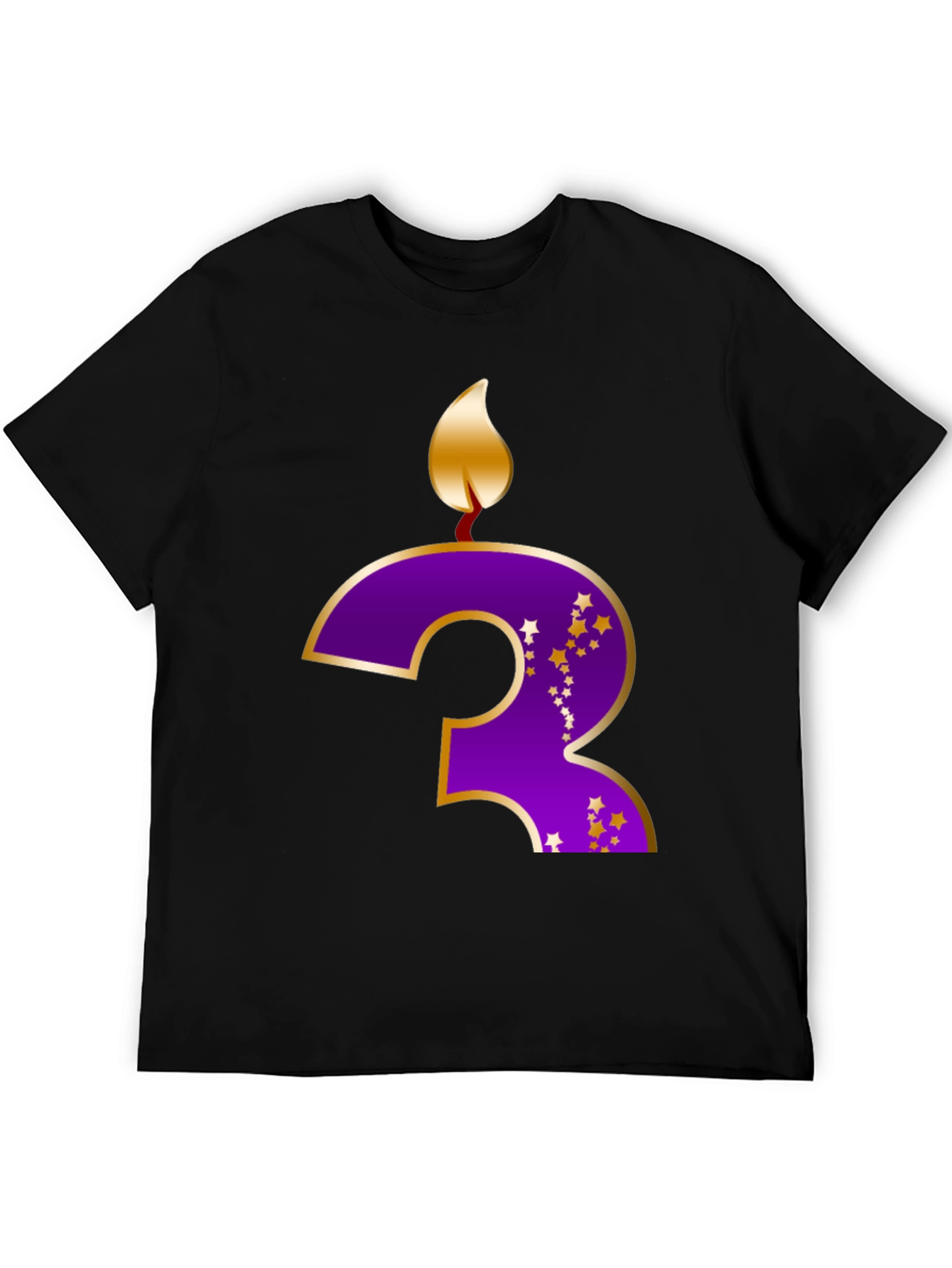 Birthday Number 3 Candle T-Shirt