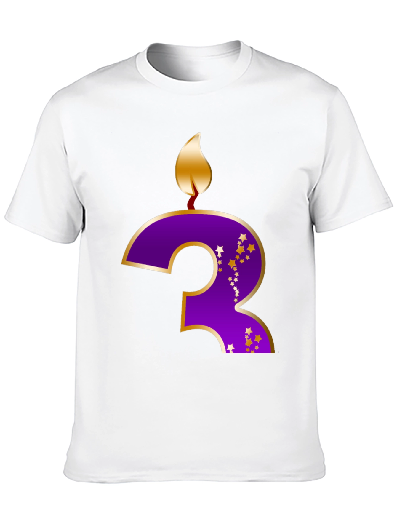 Birthday Number 3 Candle T-Shirt