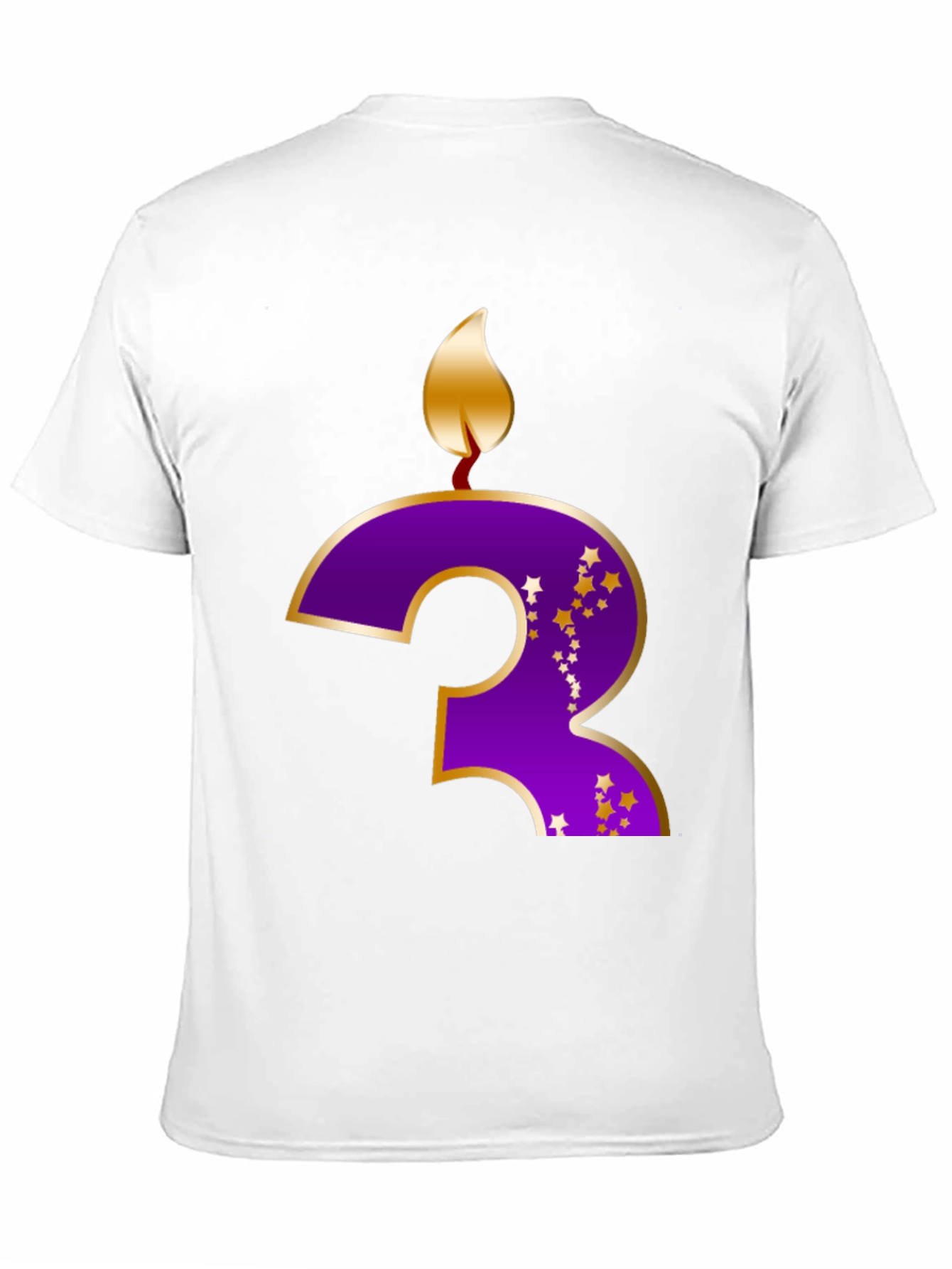 Birthday Number 3 Candle T-Shirt