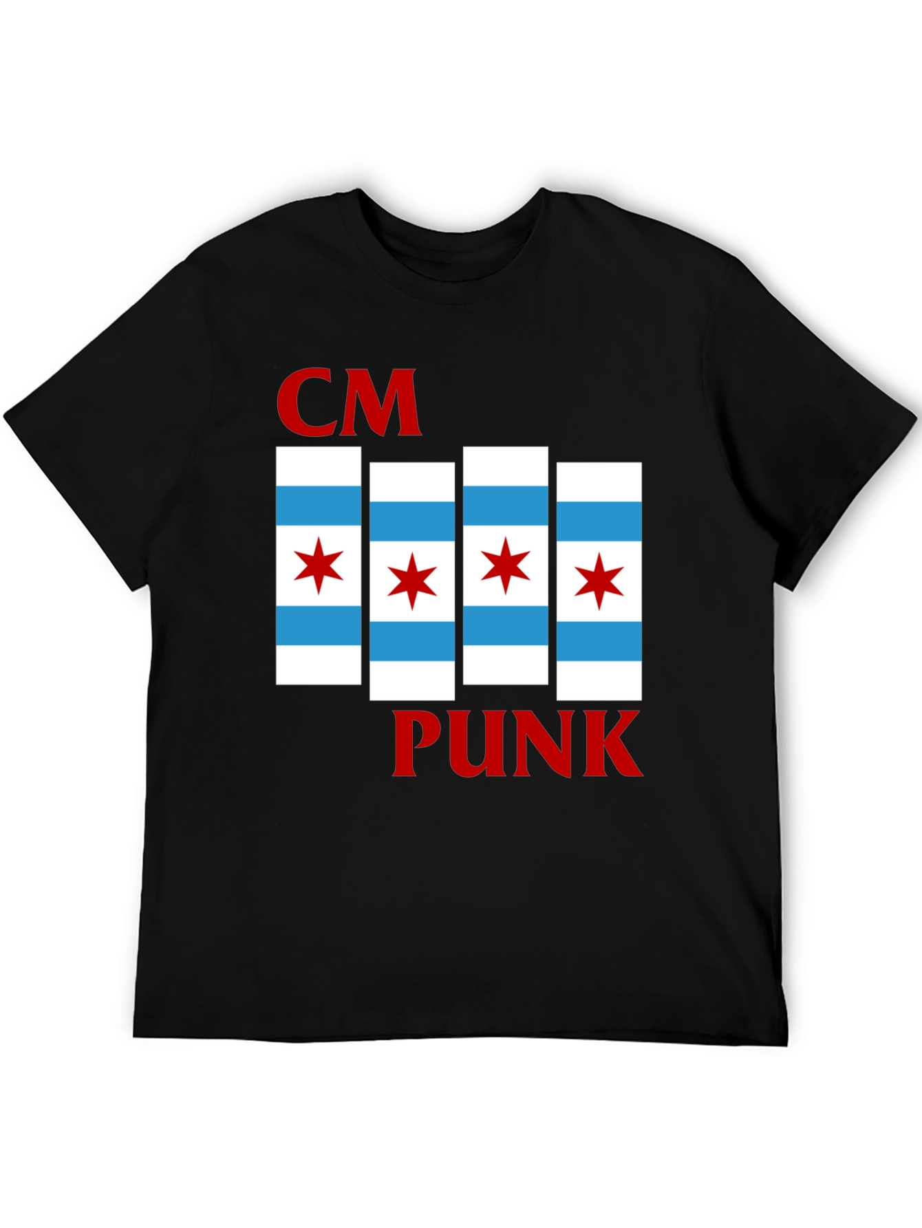 CM Punk Chicago Flag T-Shirt - Bold Graphic Tee