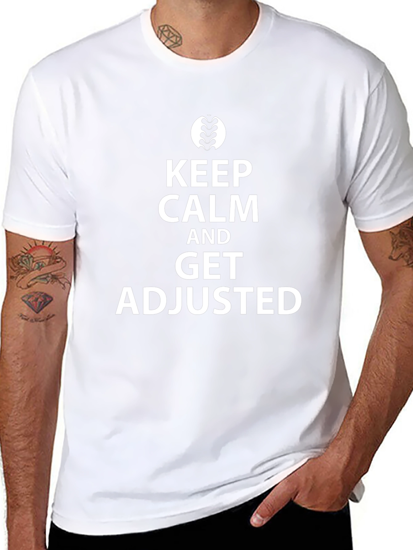 Keep Calm and Get Adjusted Black T-Shirt