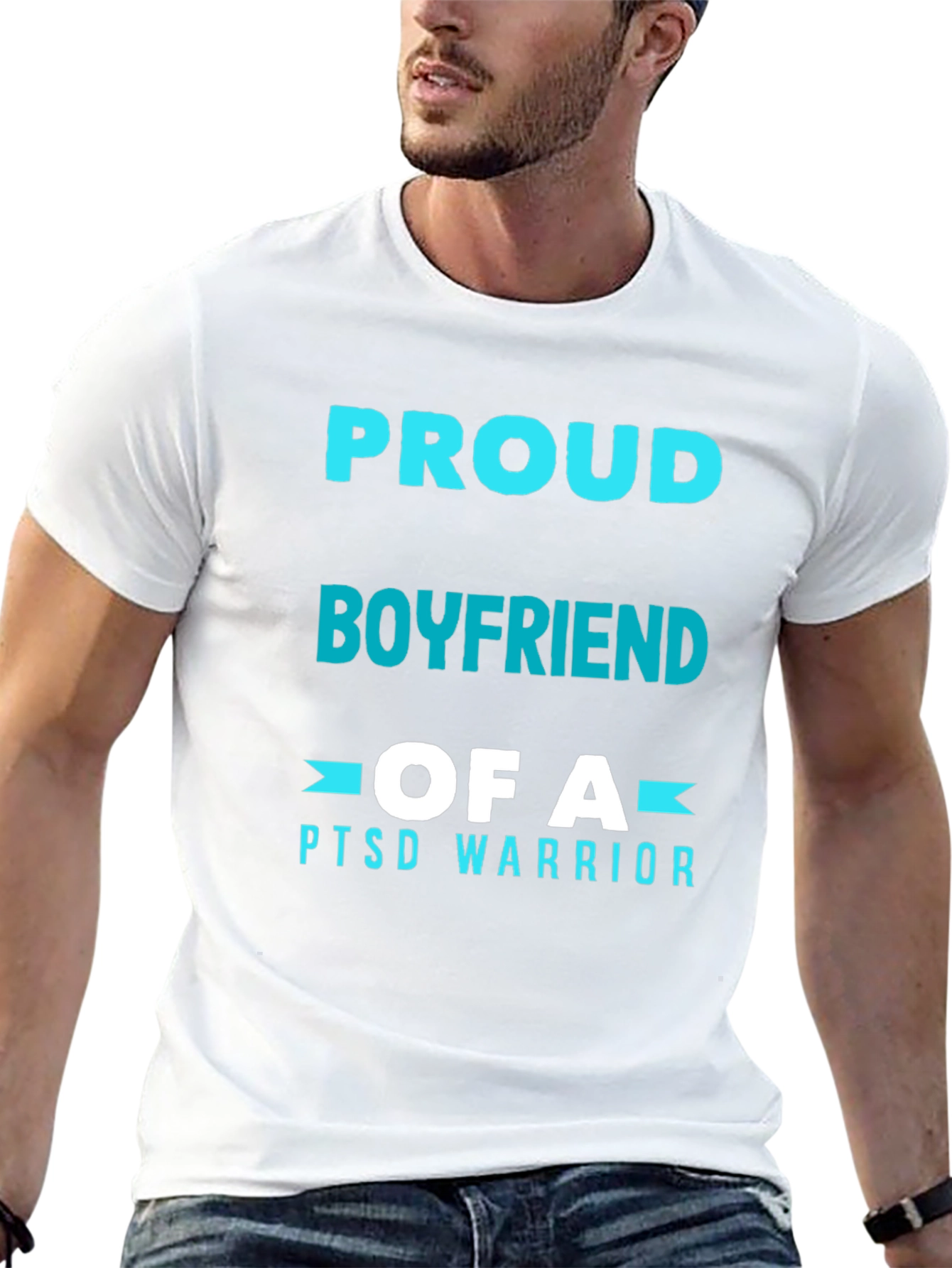 Proud Boyfriend PTSD Warrior Graphic T-Shirt