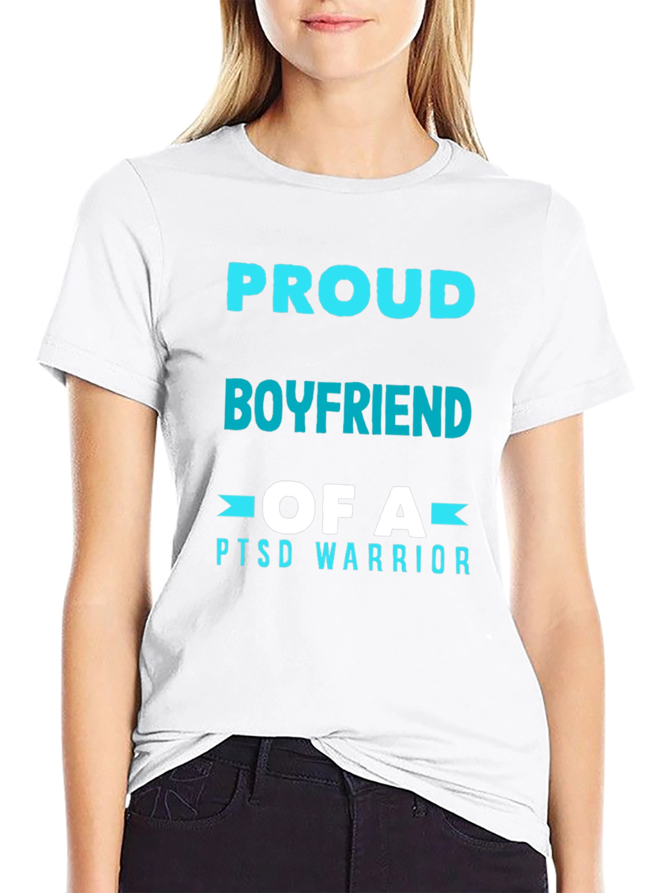 Proud Boyfriend PTSD Warrior Graphic T-Shirt