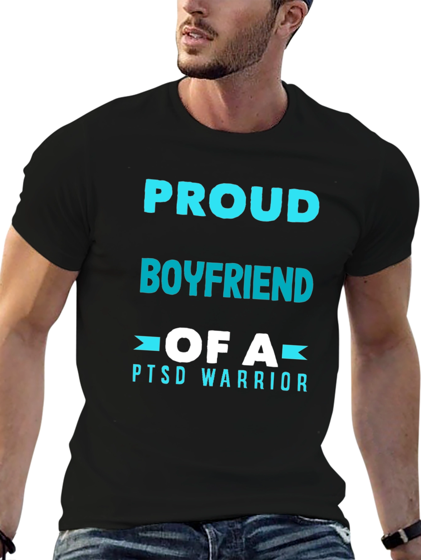 Proud Boyfriend PTSD Warrior Graphic T-Shirt