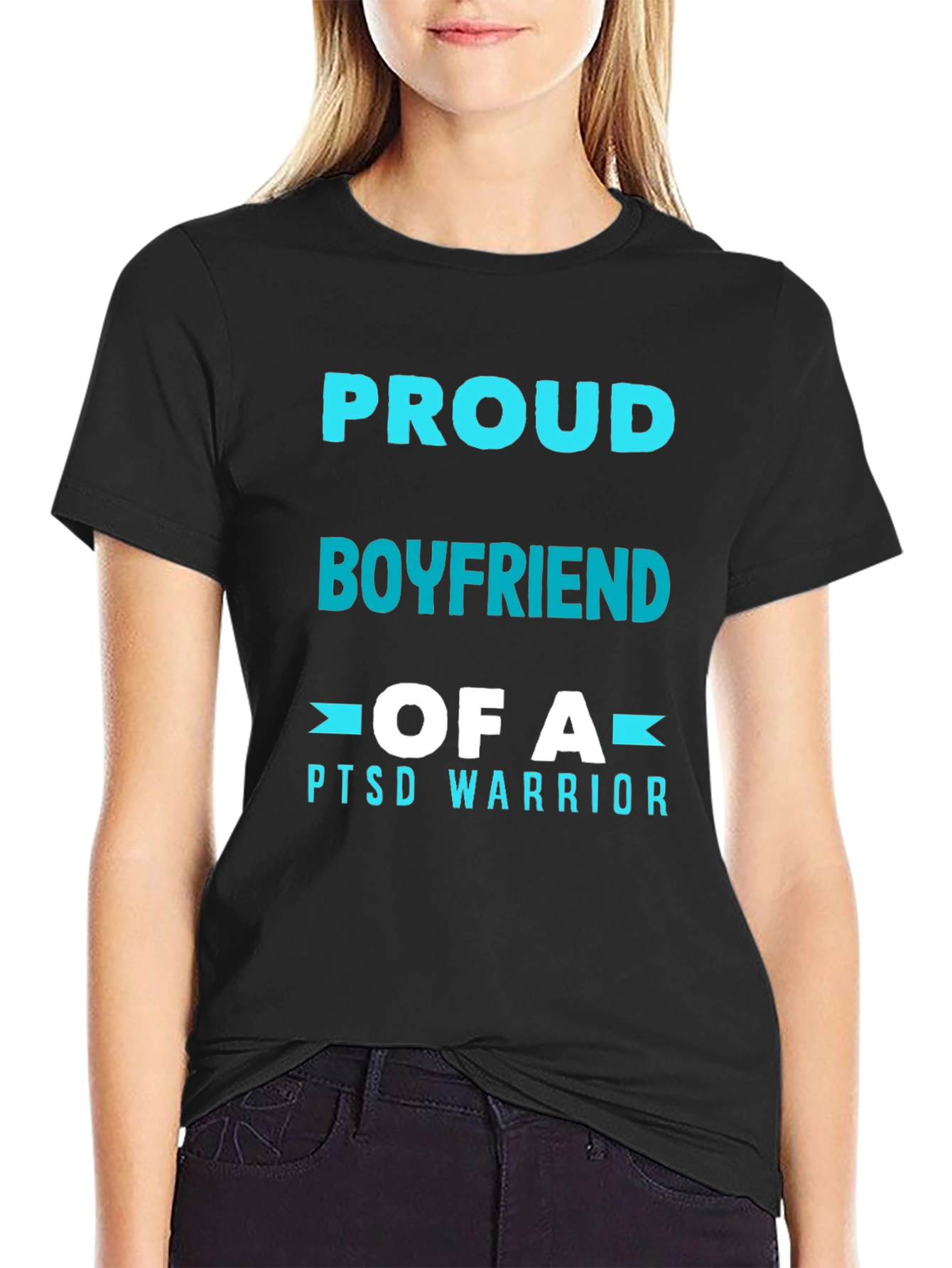 Proud Boyfriend PTSD Warrior Graphic T-Shirt