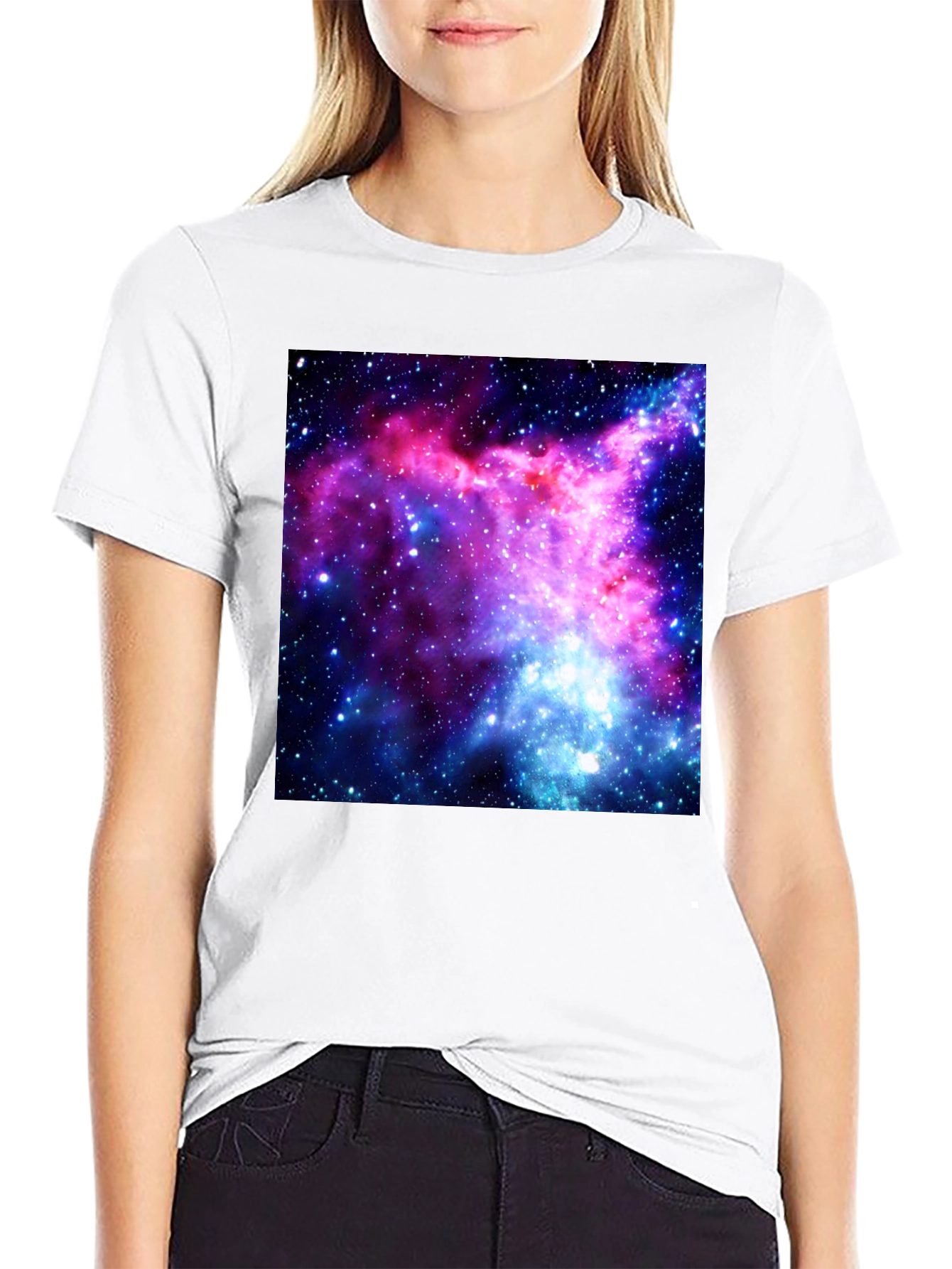 Nebula Print Black T-Shirt