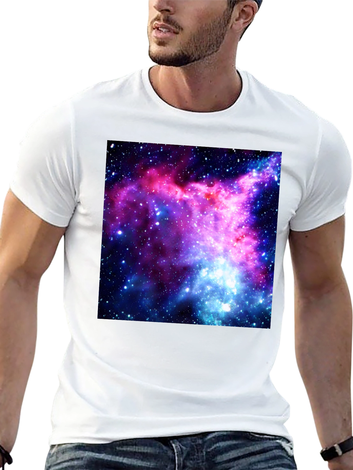 Nebula Print Black T-Shirt