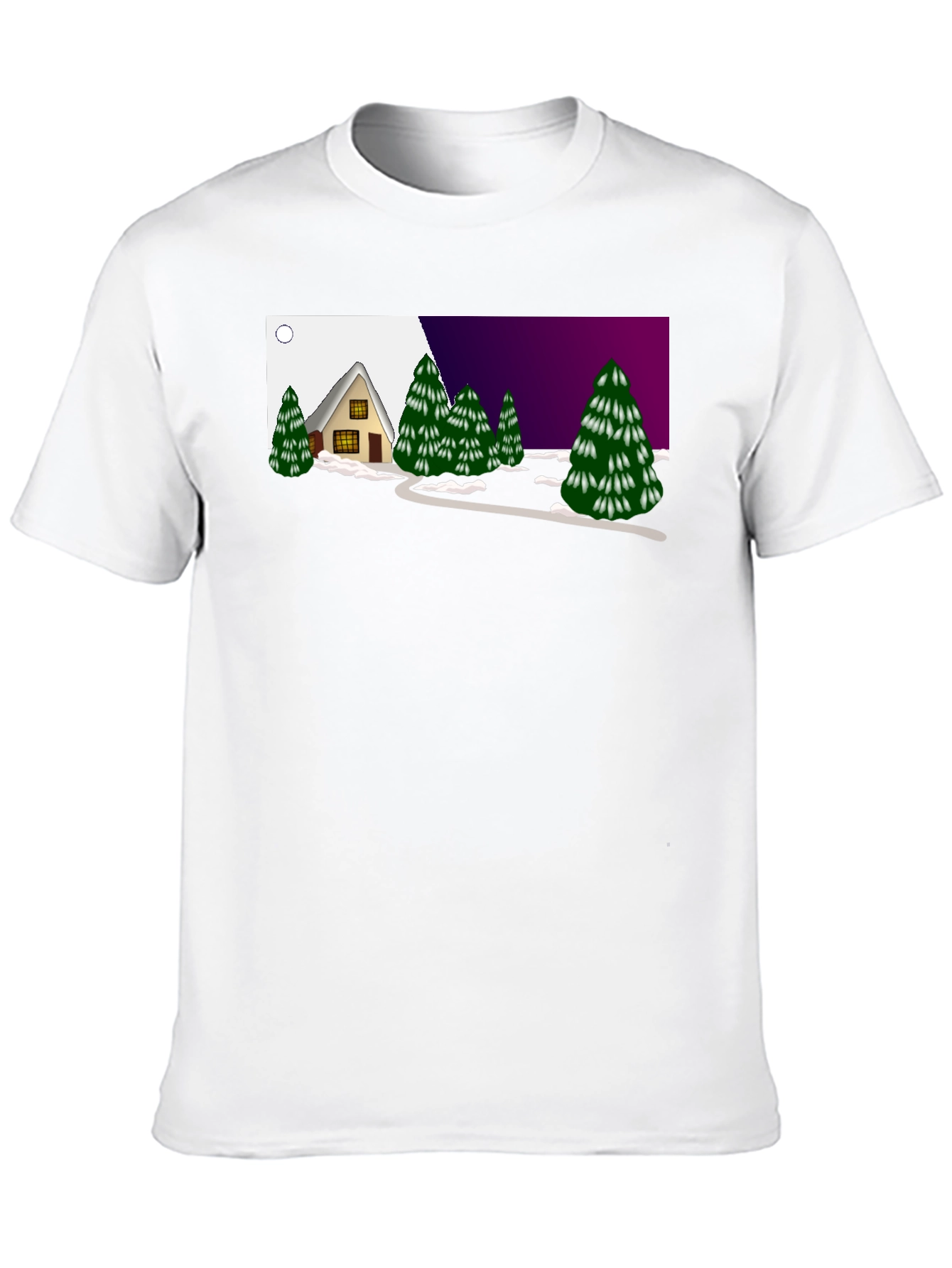 Winter Cabin Graphic Tee - Cozy and Unique