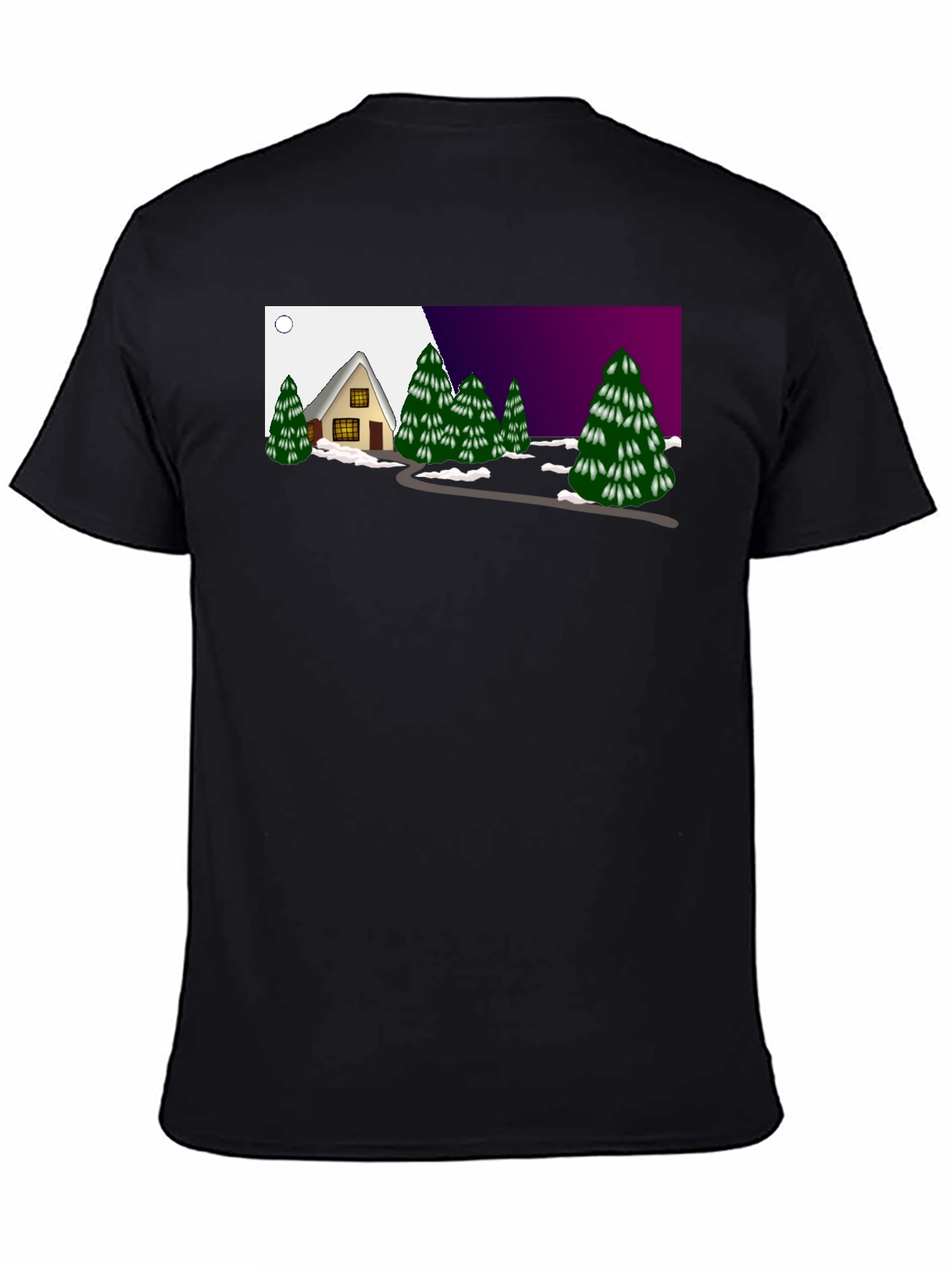Winter Cabin Graphic Tee - Cozy and Unique