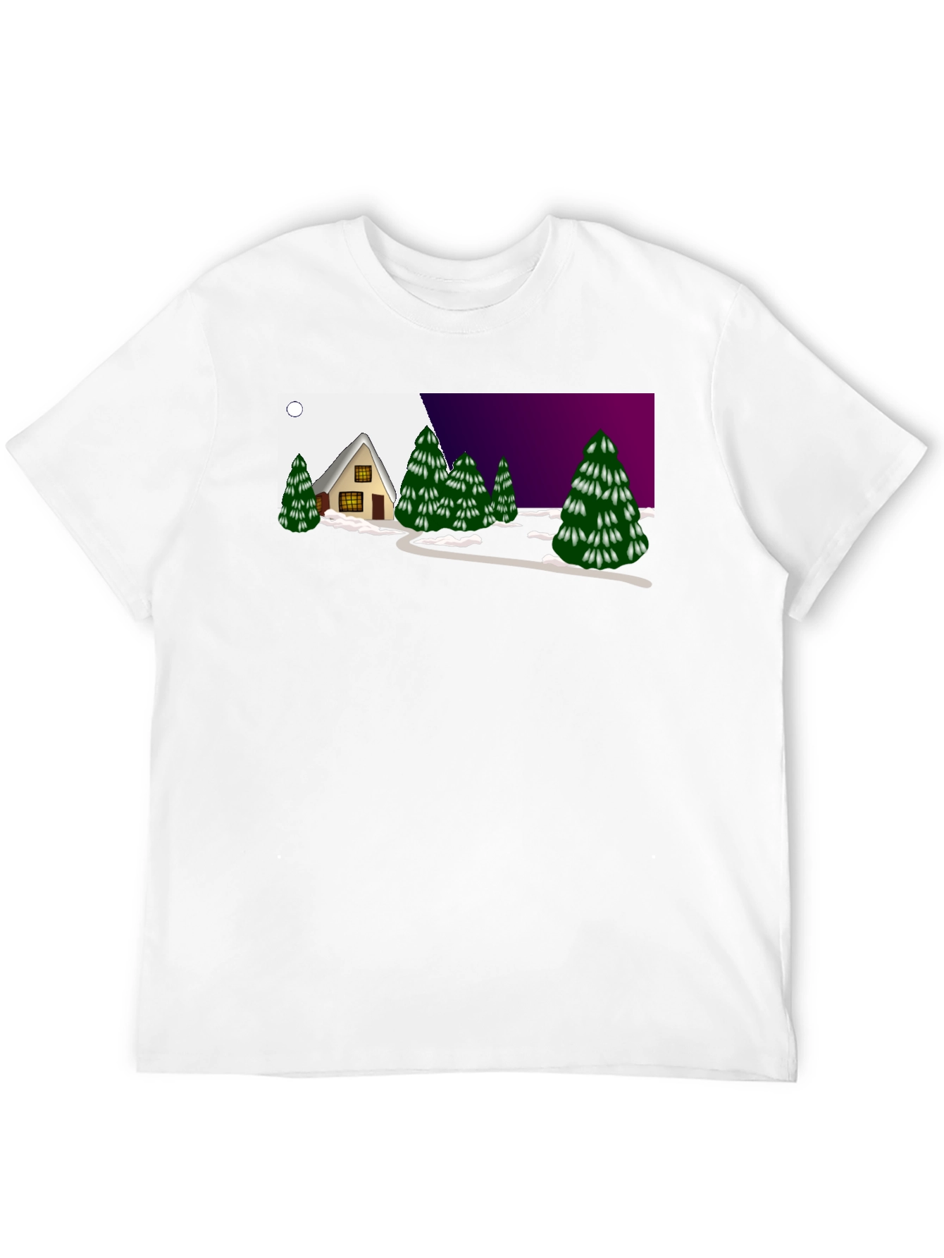Winter Cabin Graphic Tee - Cozy and Unique