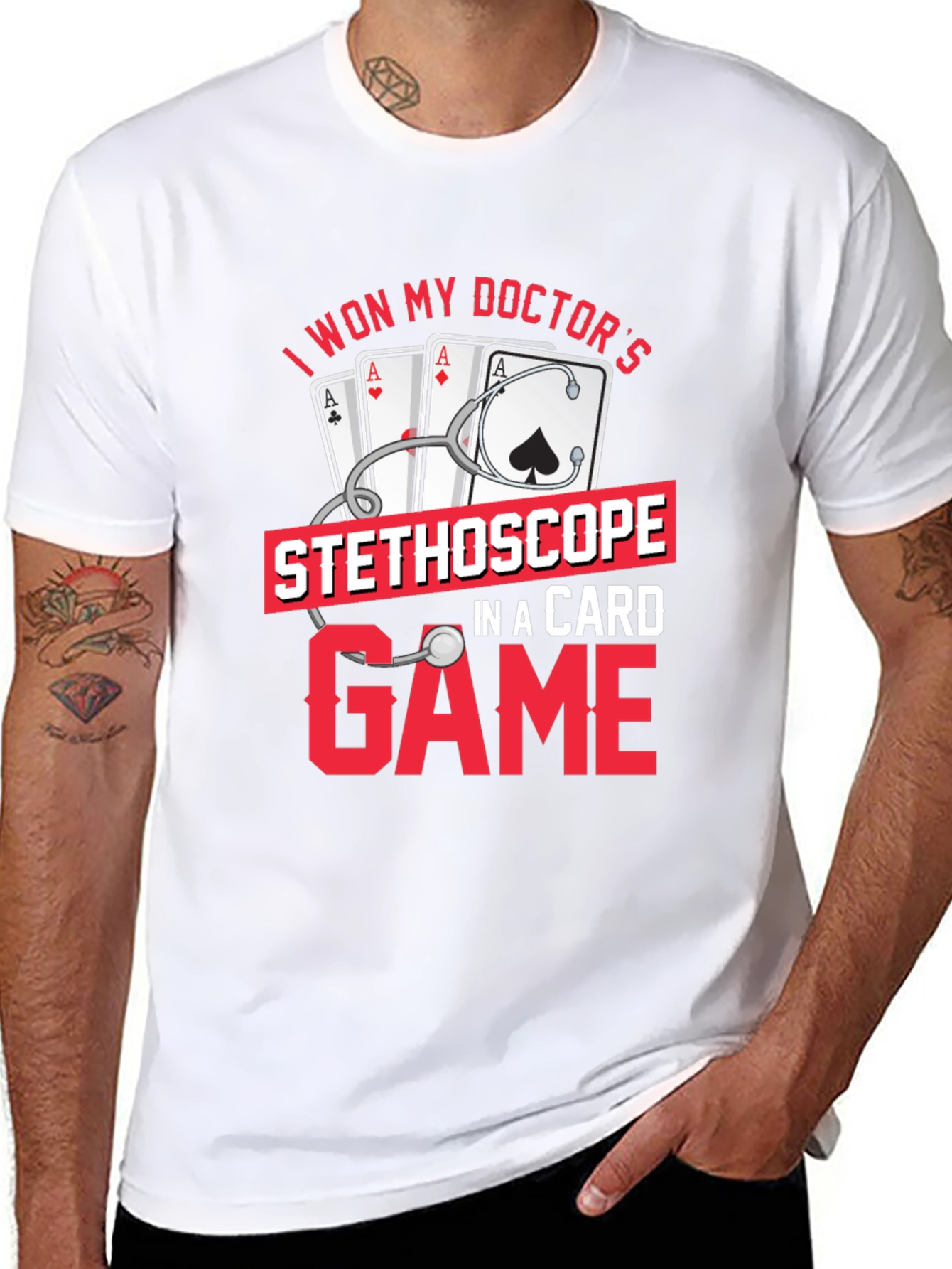 I Won My Doctors Stethoscope T-Shirt