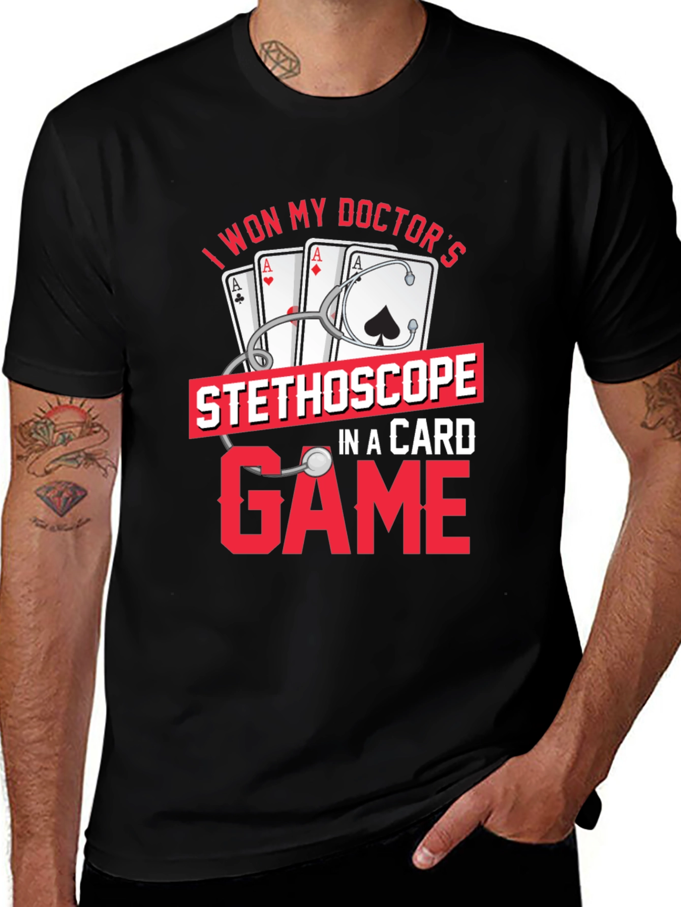 I Won My Doctors Stethoscope T-Shirt