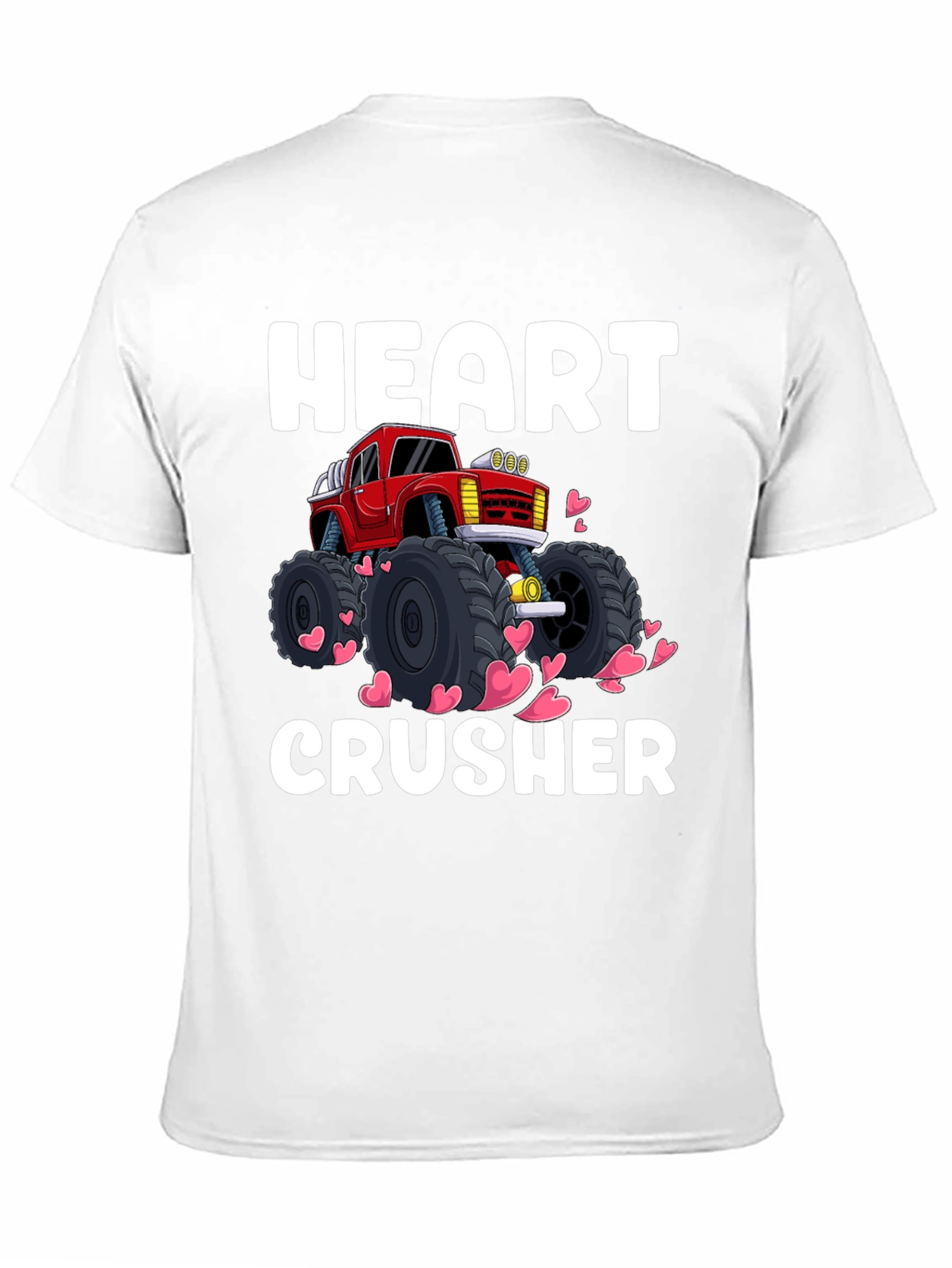 Heart Crusher Monster Truck T-Shirt - Valentines Day