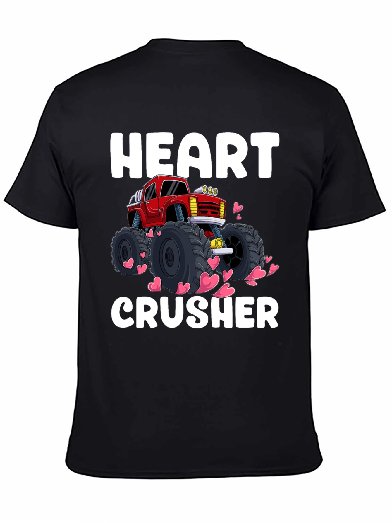 Heart Crusher Monster Truck T-Shirt - Valentines Day