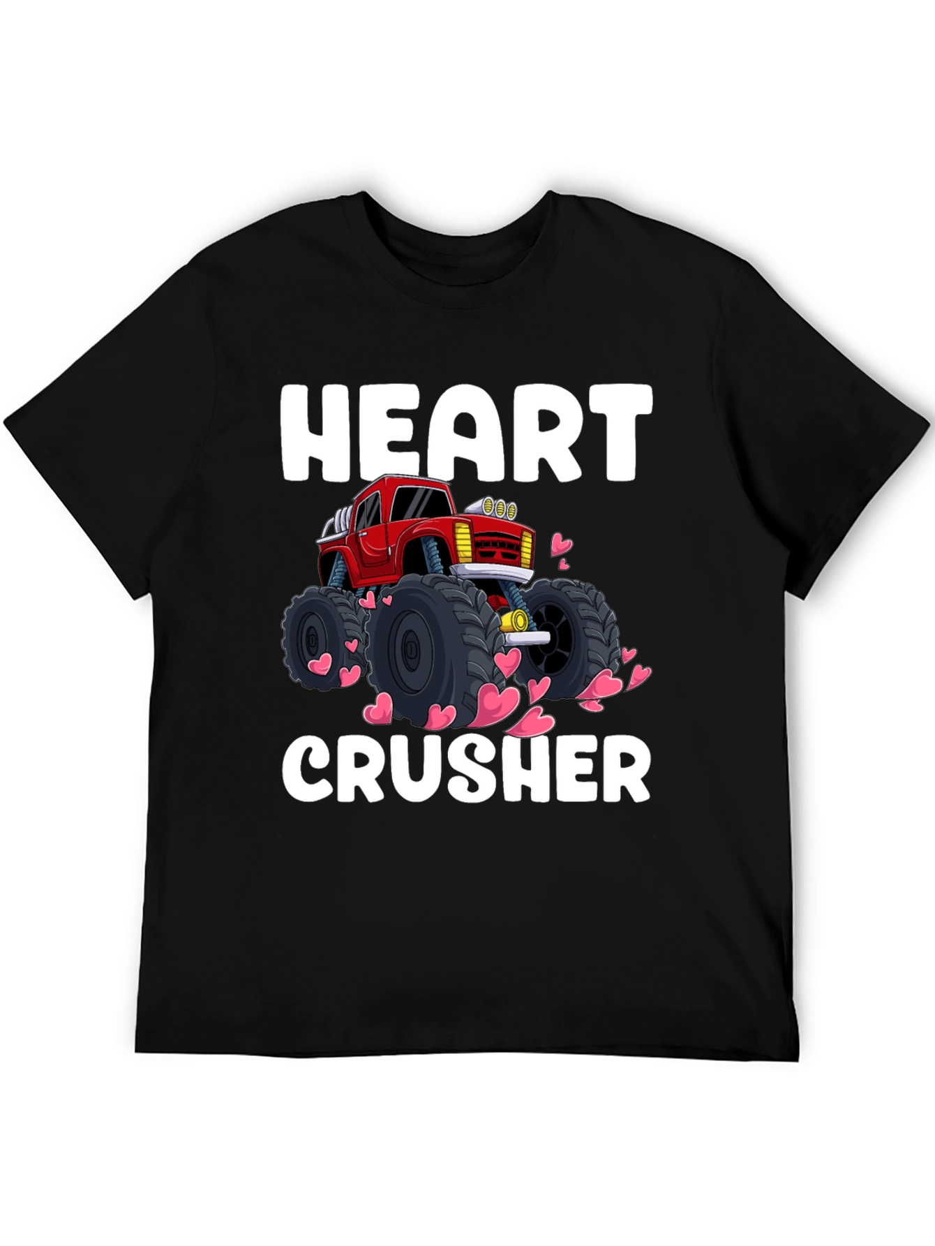 Heart Crusher Monster Truck T-Shirt - Valentines Day