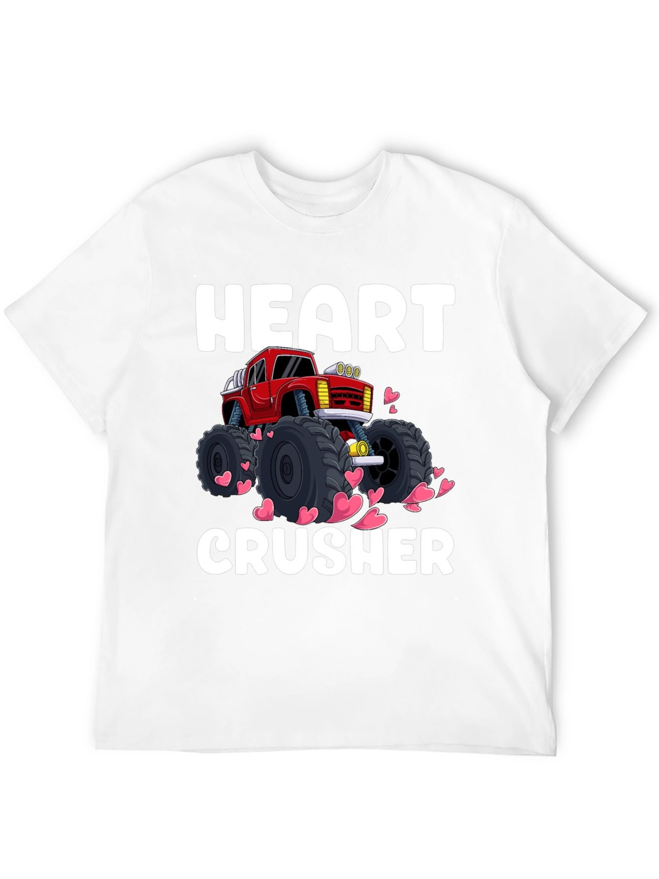 Heart Crusher Monster Truck T-Shirt - Valentines Day