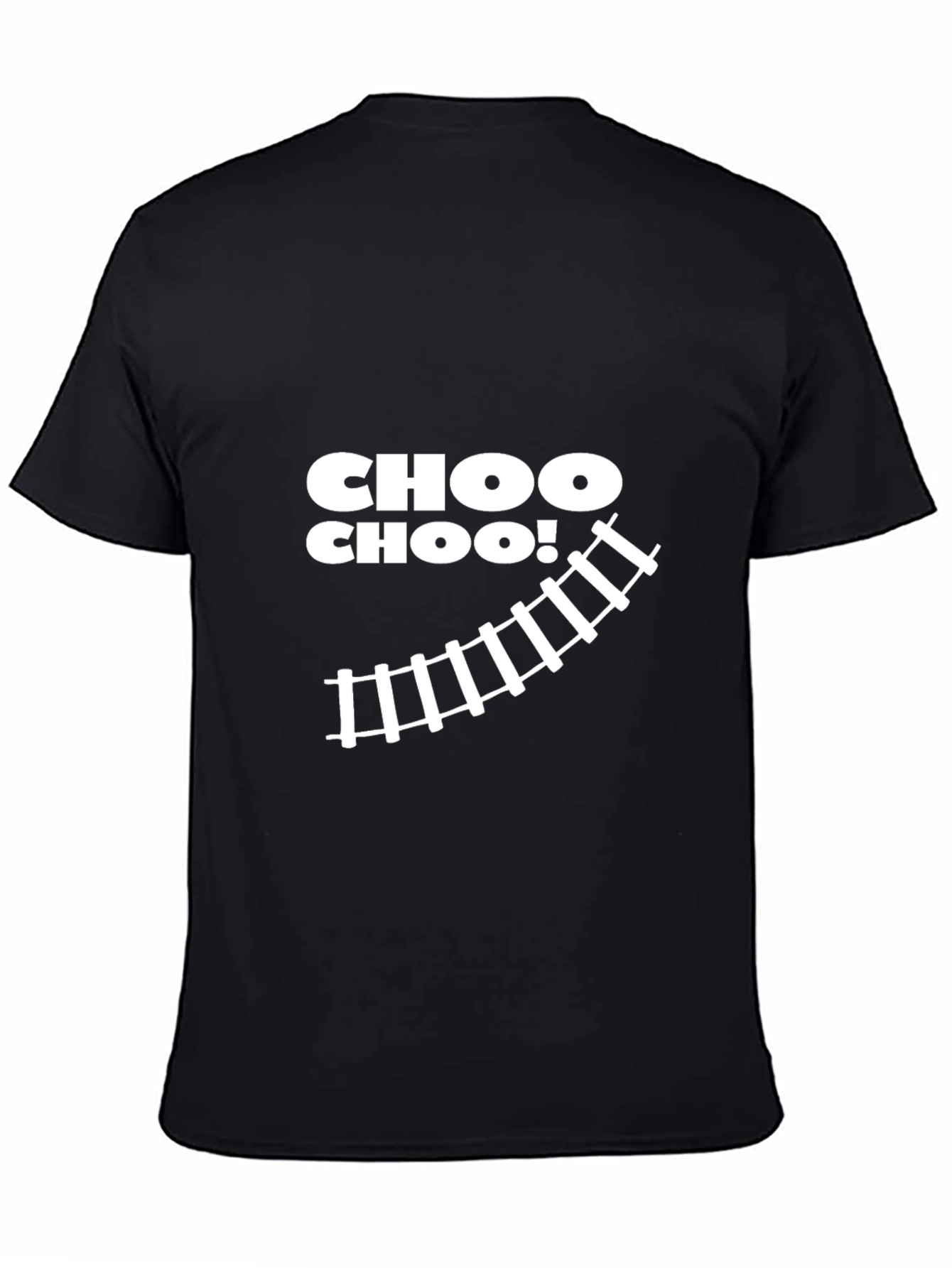 Choo Choo! Train Track Graphic Tee - Black