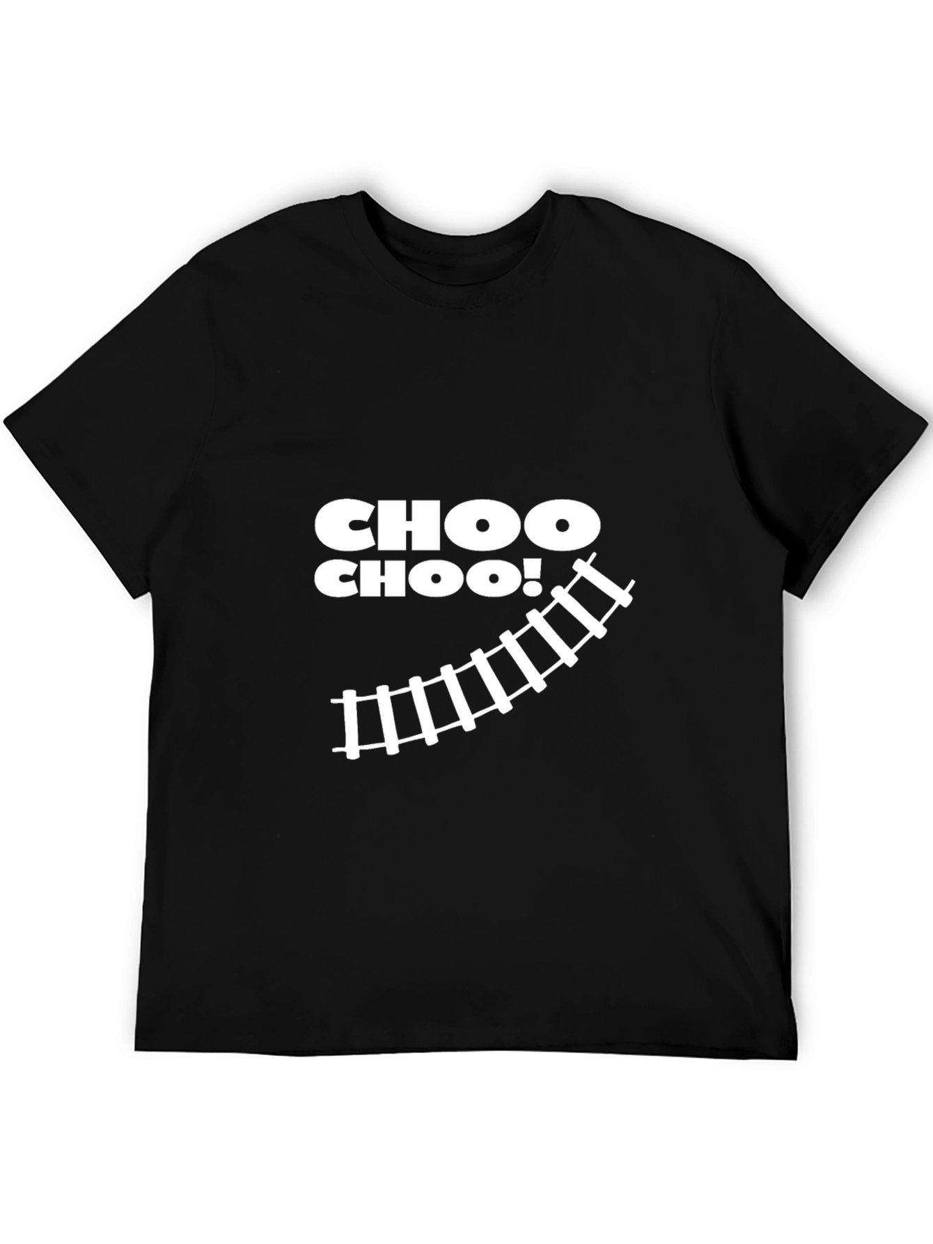 Choo Choo! Train Track Graphic Tee - Black
