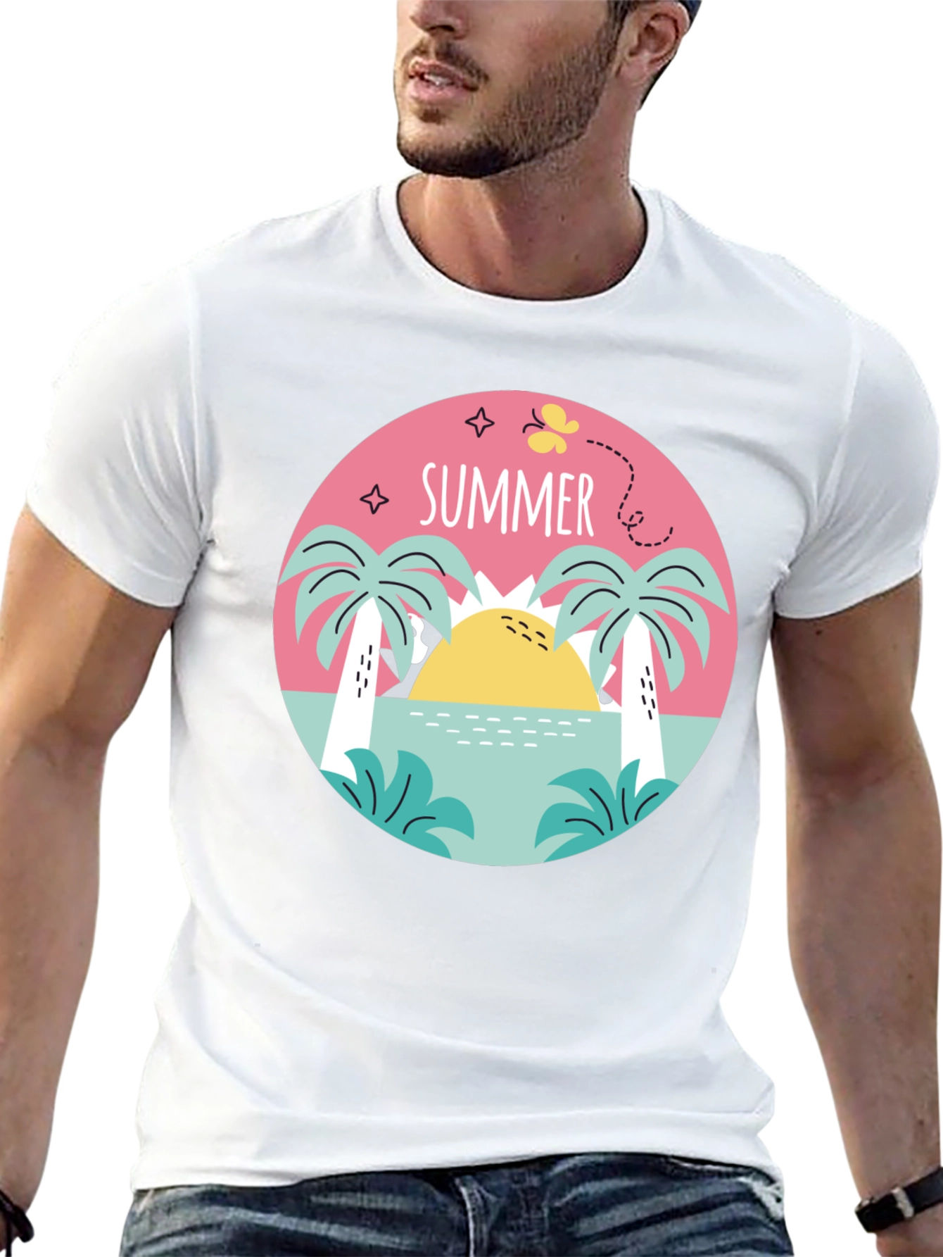 Summer Vibes Graphic Tee - Black