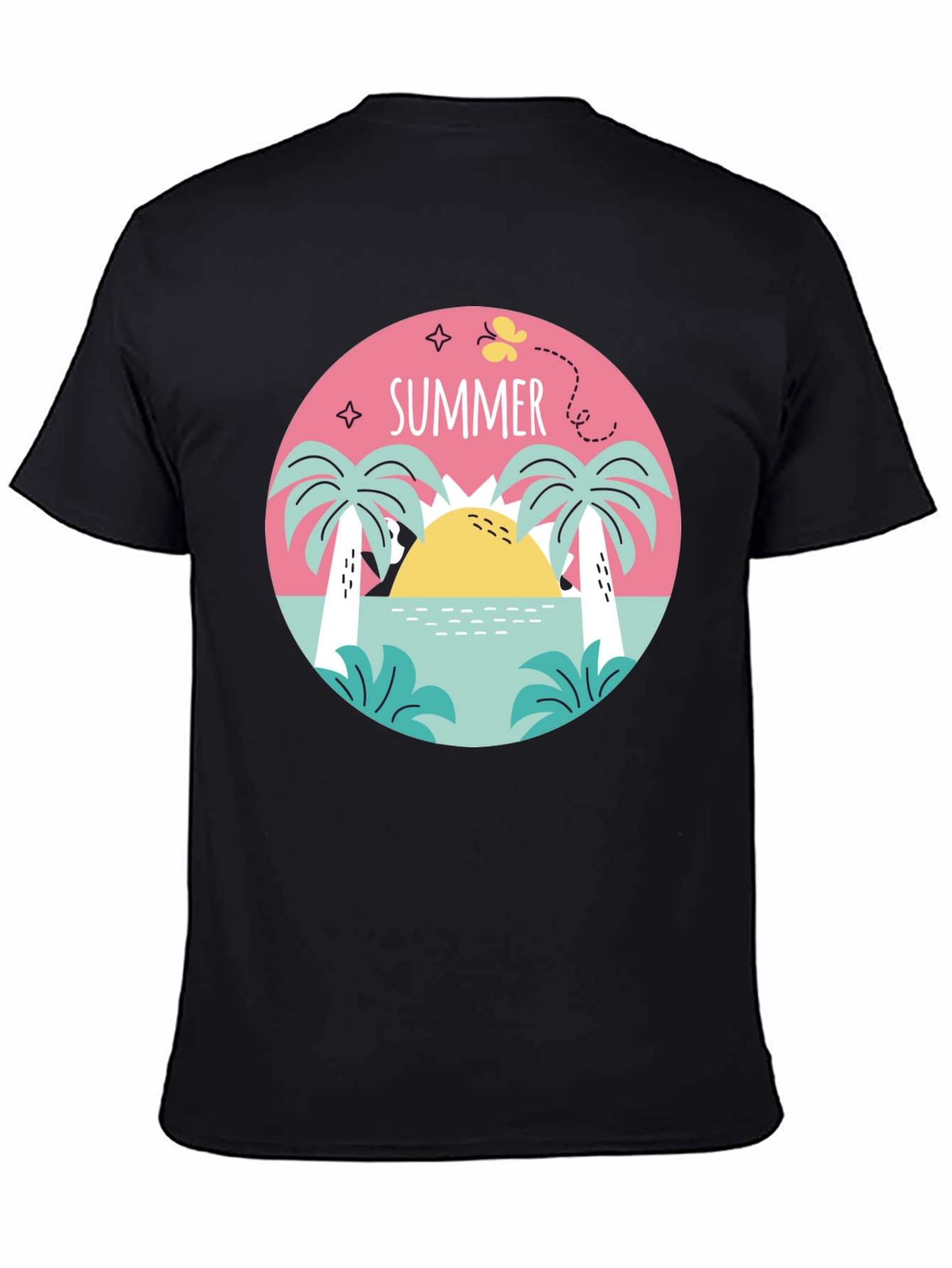 Summer Vibes Graphic Tee - Black