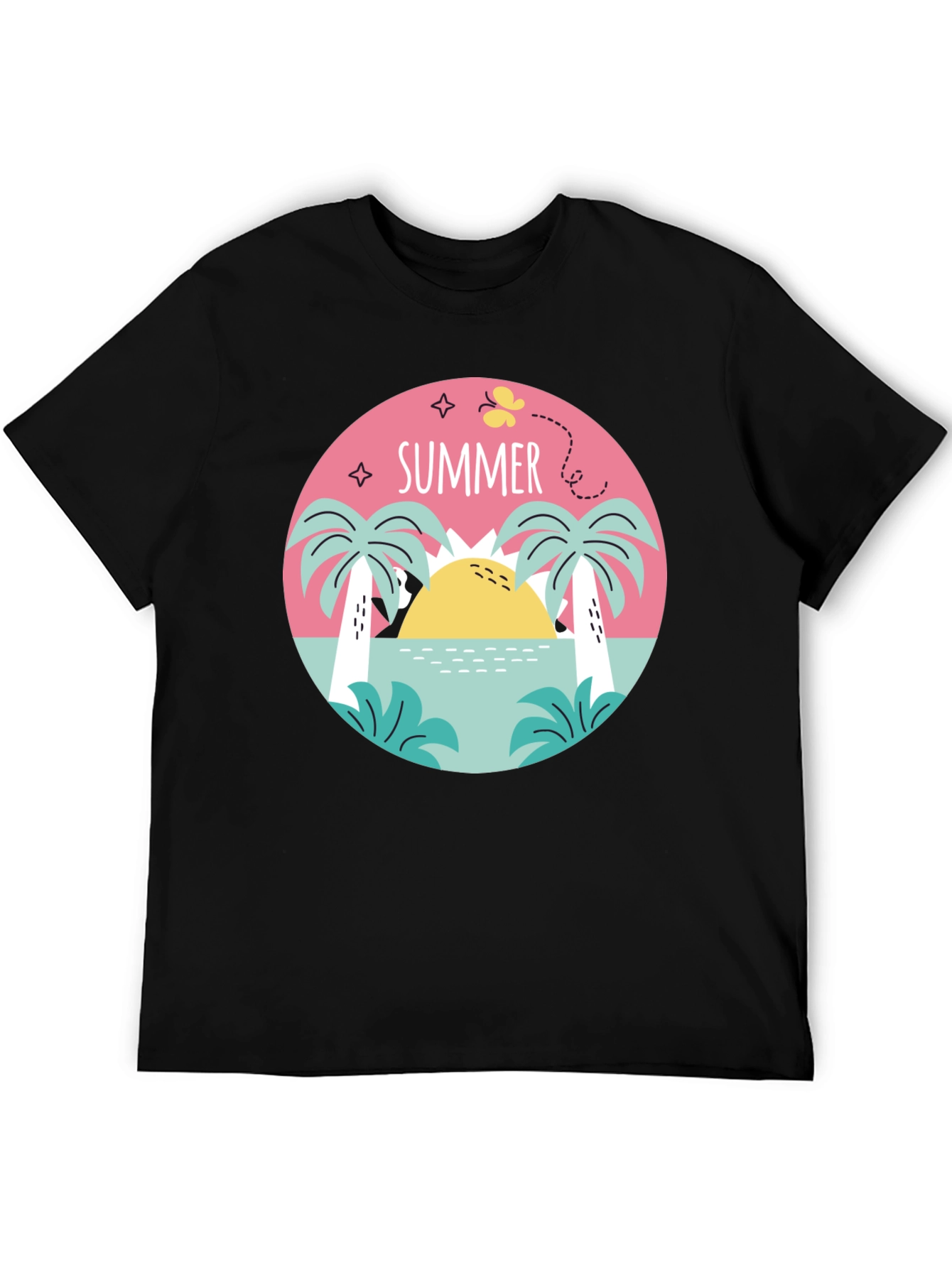 Summer Vibes Graphic Tee - Black