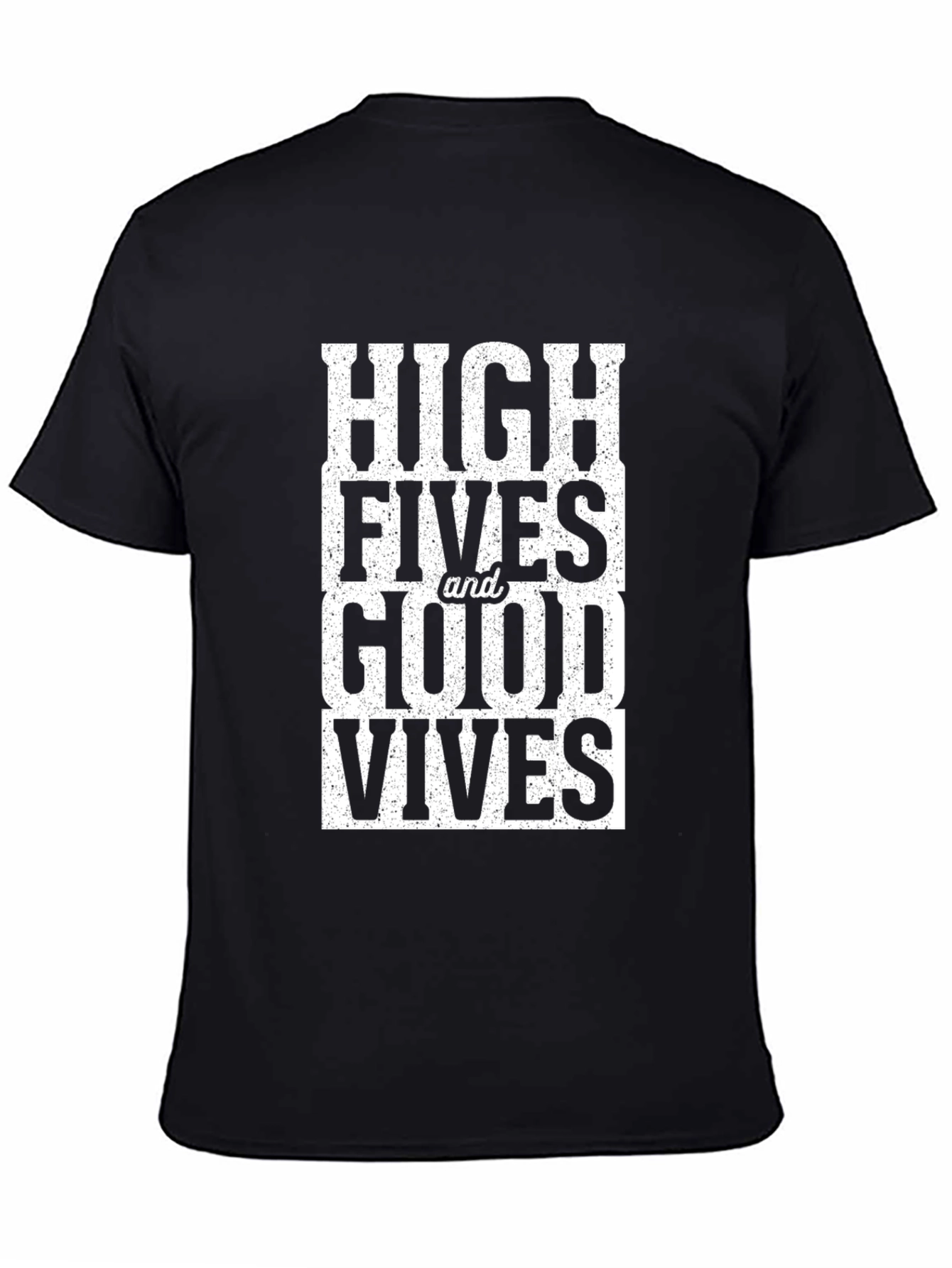 High Fives & Good Vibes Black Graphic Tee