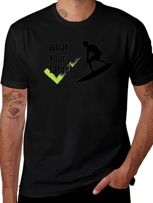 Surf Target Tee - Black Graphic T-Shirt