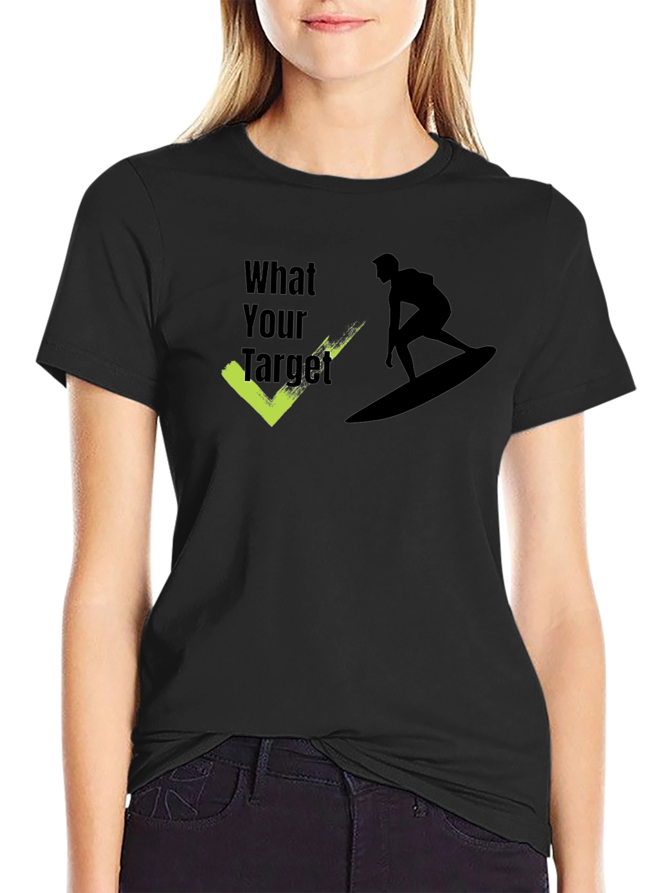 Surf Target Tee - Black Graphic T-Shirt