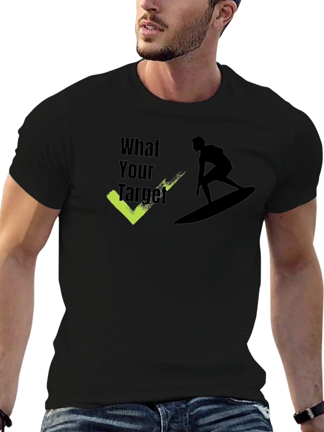 Surf Target Tee - Black Graphic T-Shirt