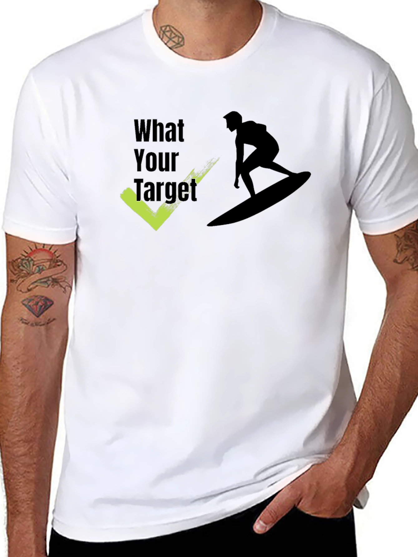 Surf Target Tee - Black Graphic T-Shirt