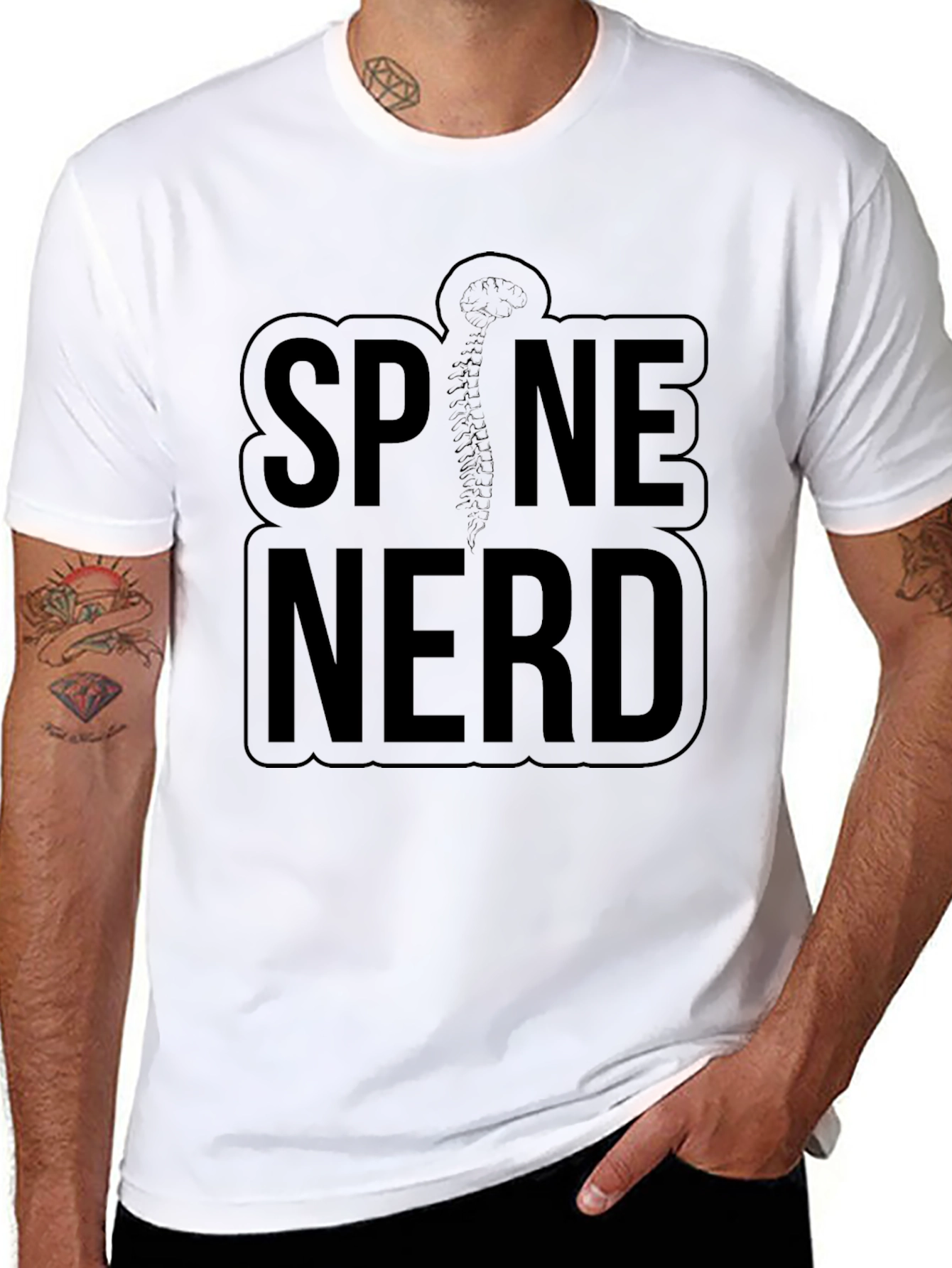Spine Nerd T-Shirt - Anatomical Humor Tee