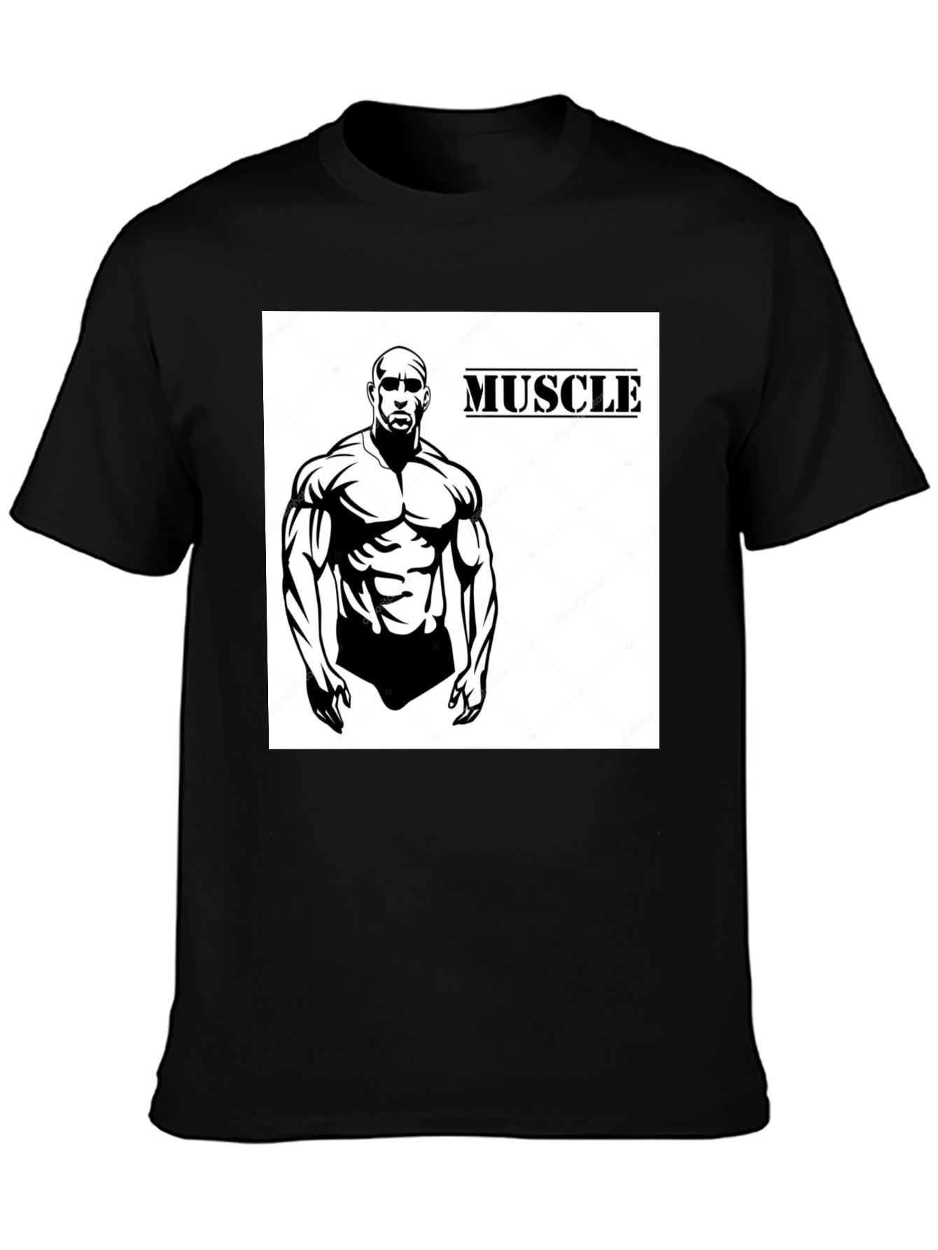 Muscle Man Graphic Tee - Bodybuilder Fitness Shirt
