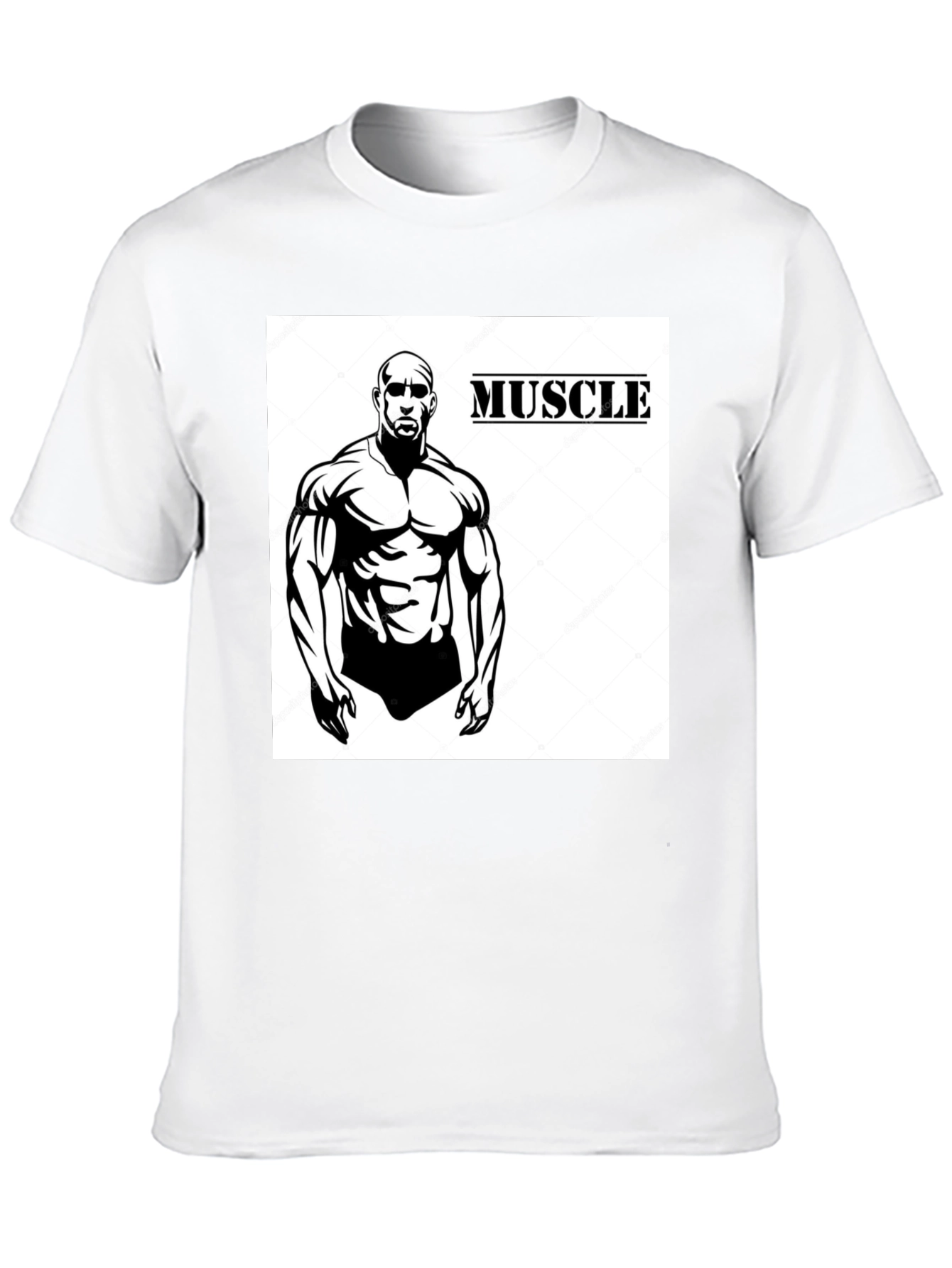 Muscle Man Graphic Tee - Bodybuilder Fitness Shirt