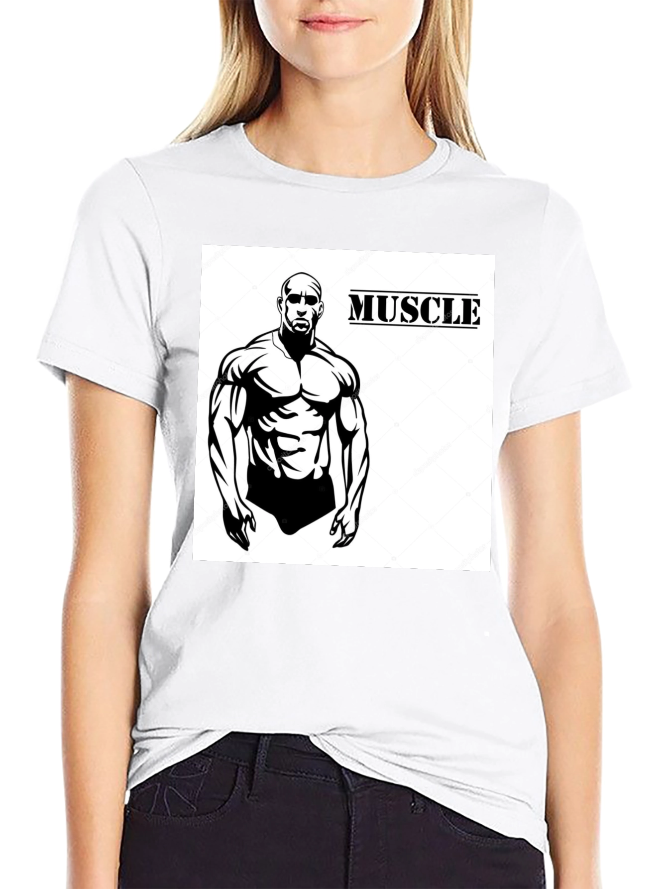 Muscle Man Graphic Tee - Bodybuilder Fitness Shirt