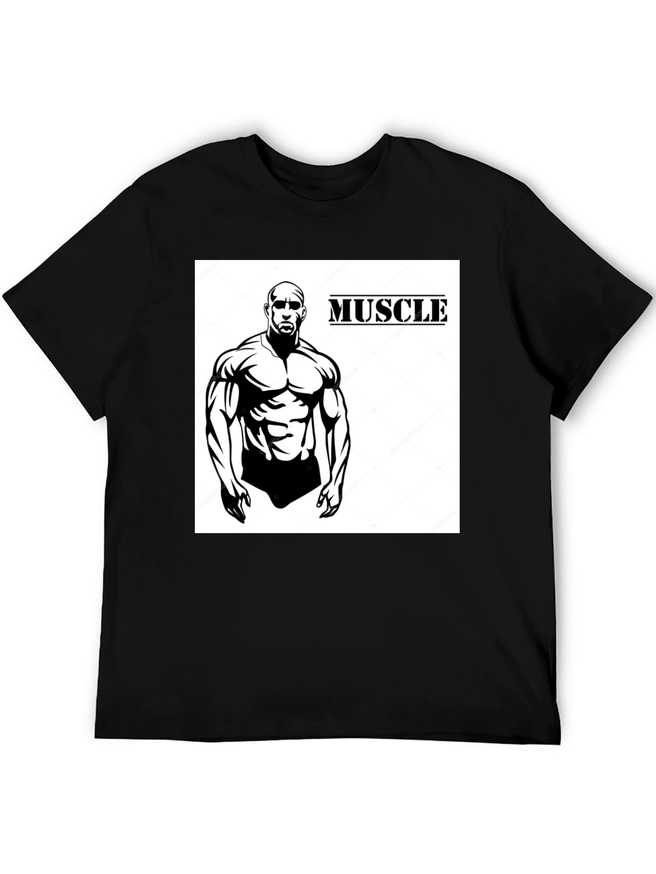 Muscle Man Graphic Tee - Bodybuilder Fitness Shirt