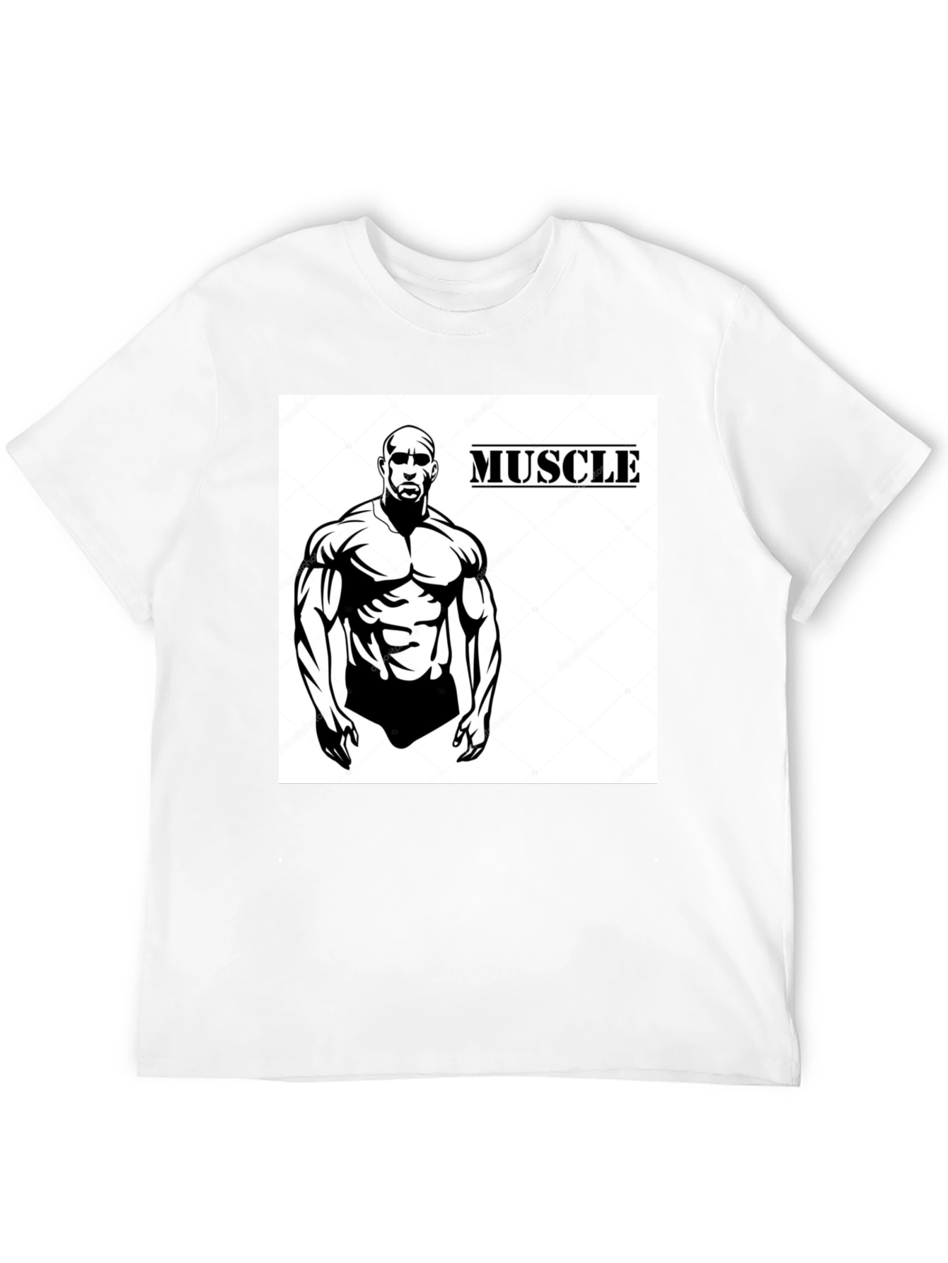 Muscle Man Graphic Tee - Bodybuilder Fitness Shirt