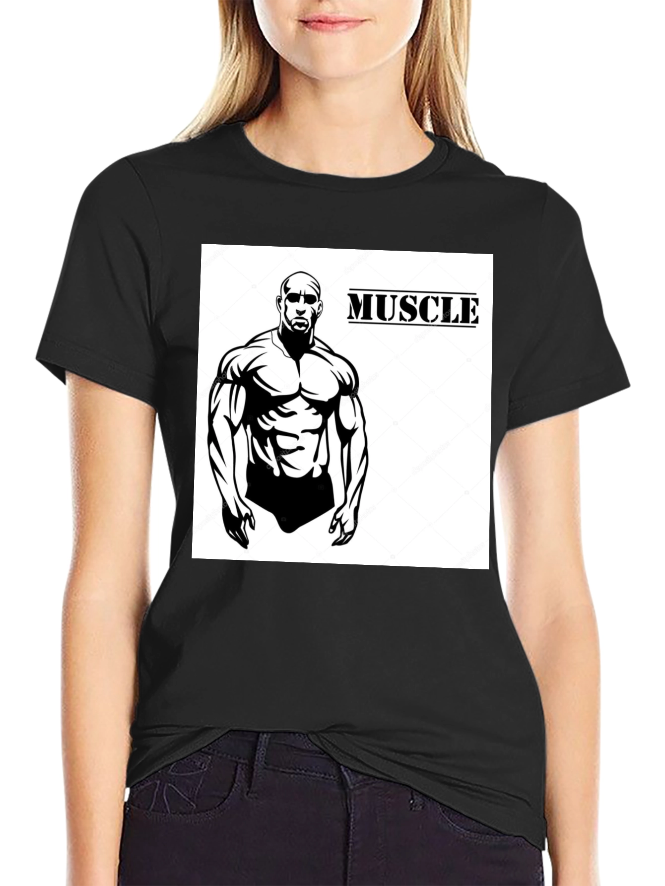 Muscle Man Graphic Tee - Bodybuilder Fitness Shirt