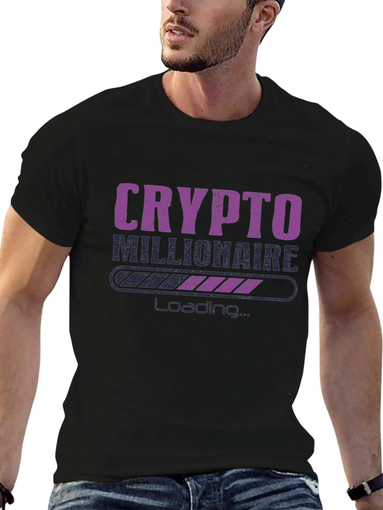 Crypto Millionaire Loading T-Shirt - Black