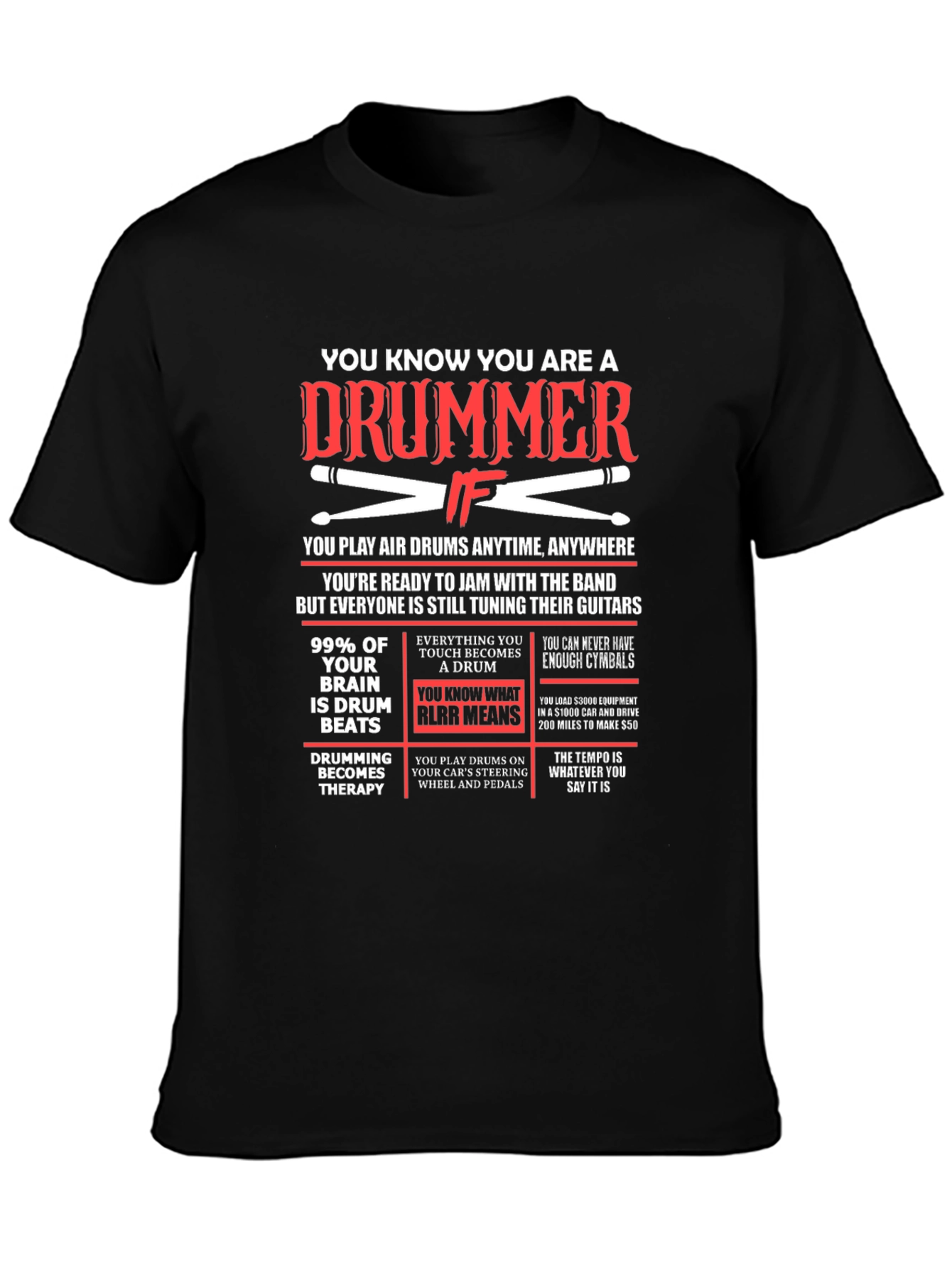 Drummer T-Shirt: Funny Musician Gift