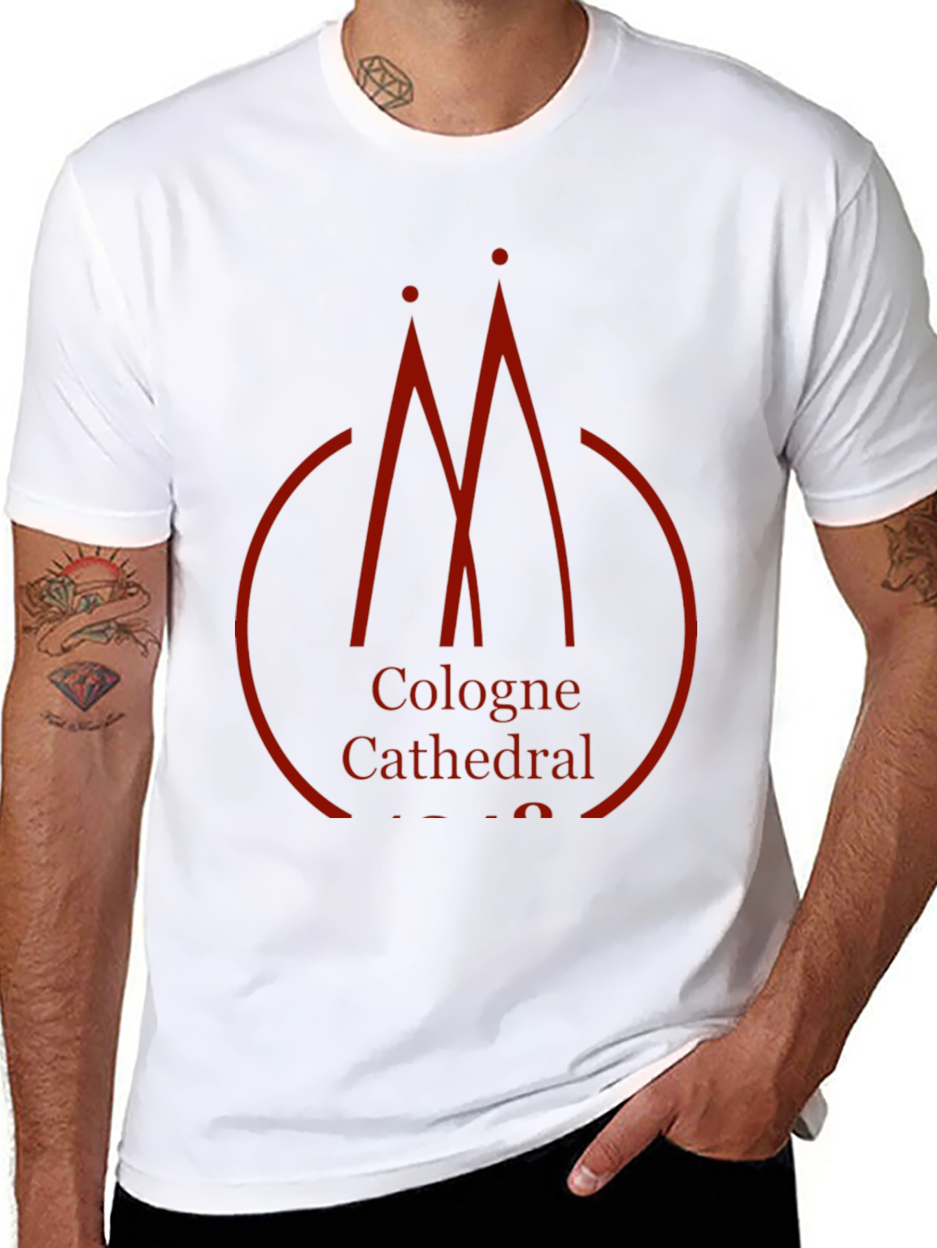 Cologne Cathedral Graphic Black T-Shirt
