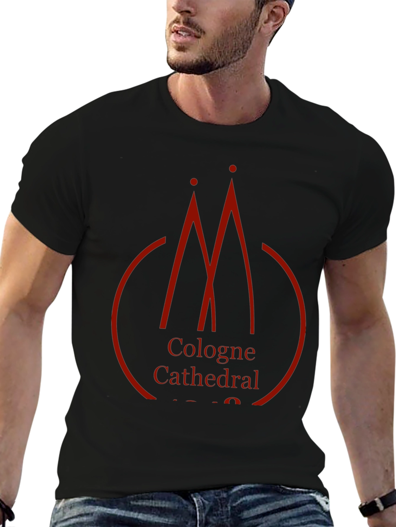 Cologne Cathedral Graphic Black T-Shirt